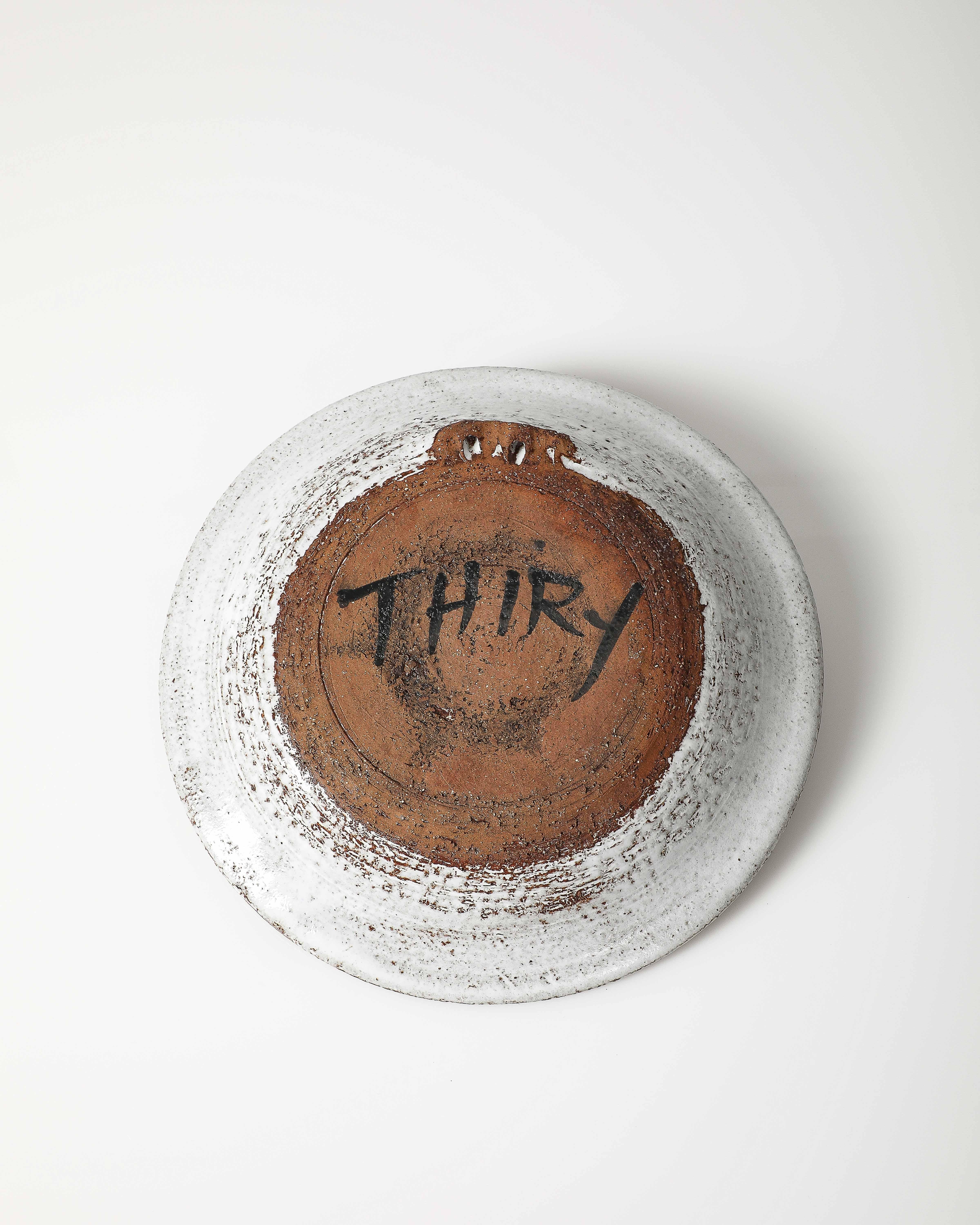 Glazed Ceramic Plate by Albert Thiry, France, c. 1970 13