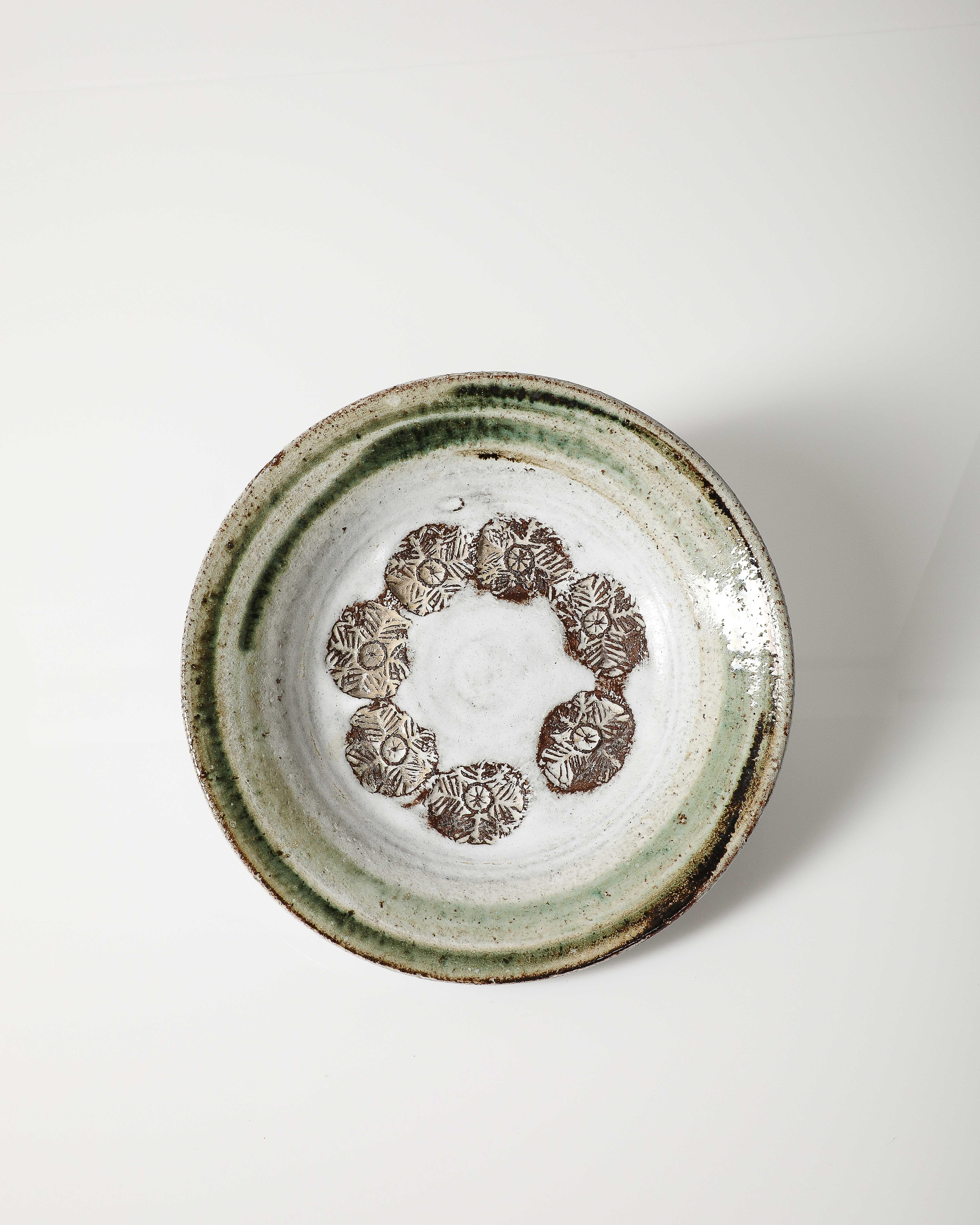 Glazed ceramic plate by Albert Thiry.