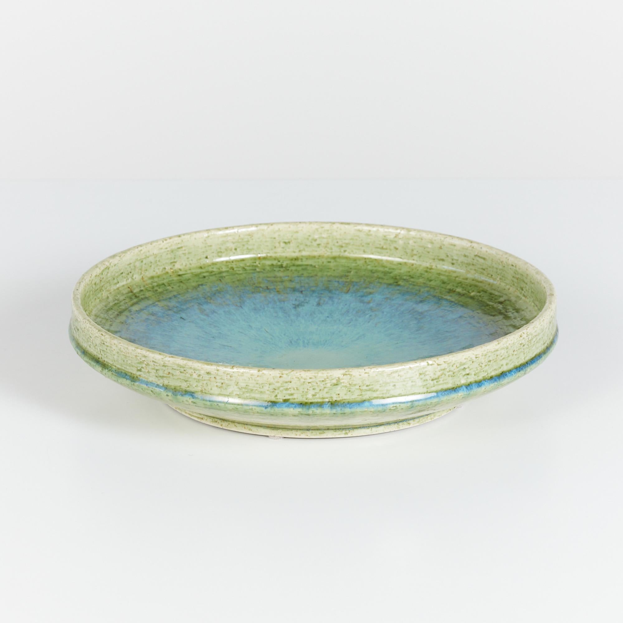 20th Century Glazed Ceramic Plate by Palshus