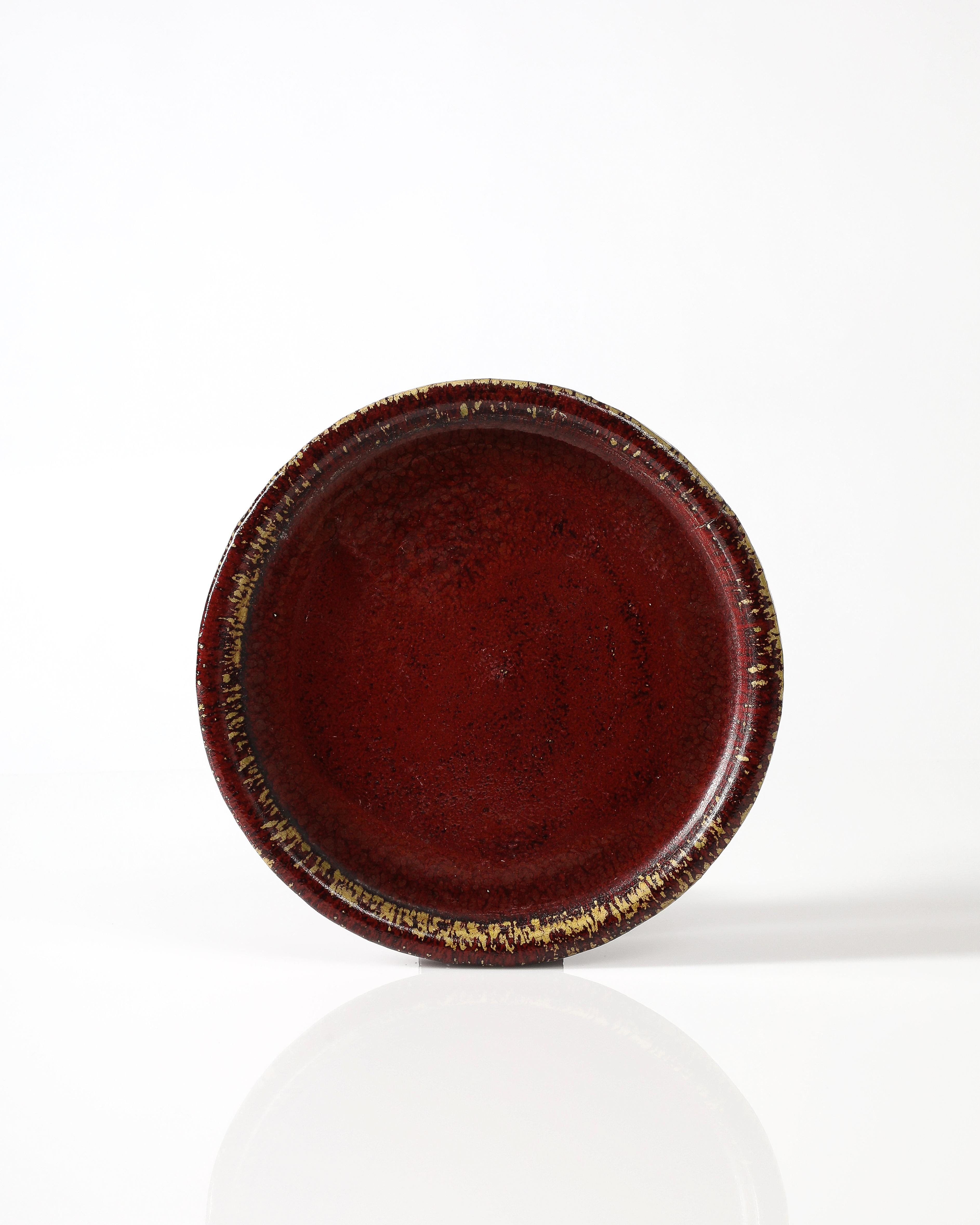 Piatto in ceramica smaltata di Hoganas, Svezia, 1960 ca. in vendita 4