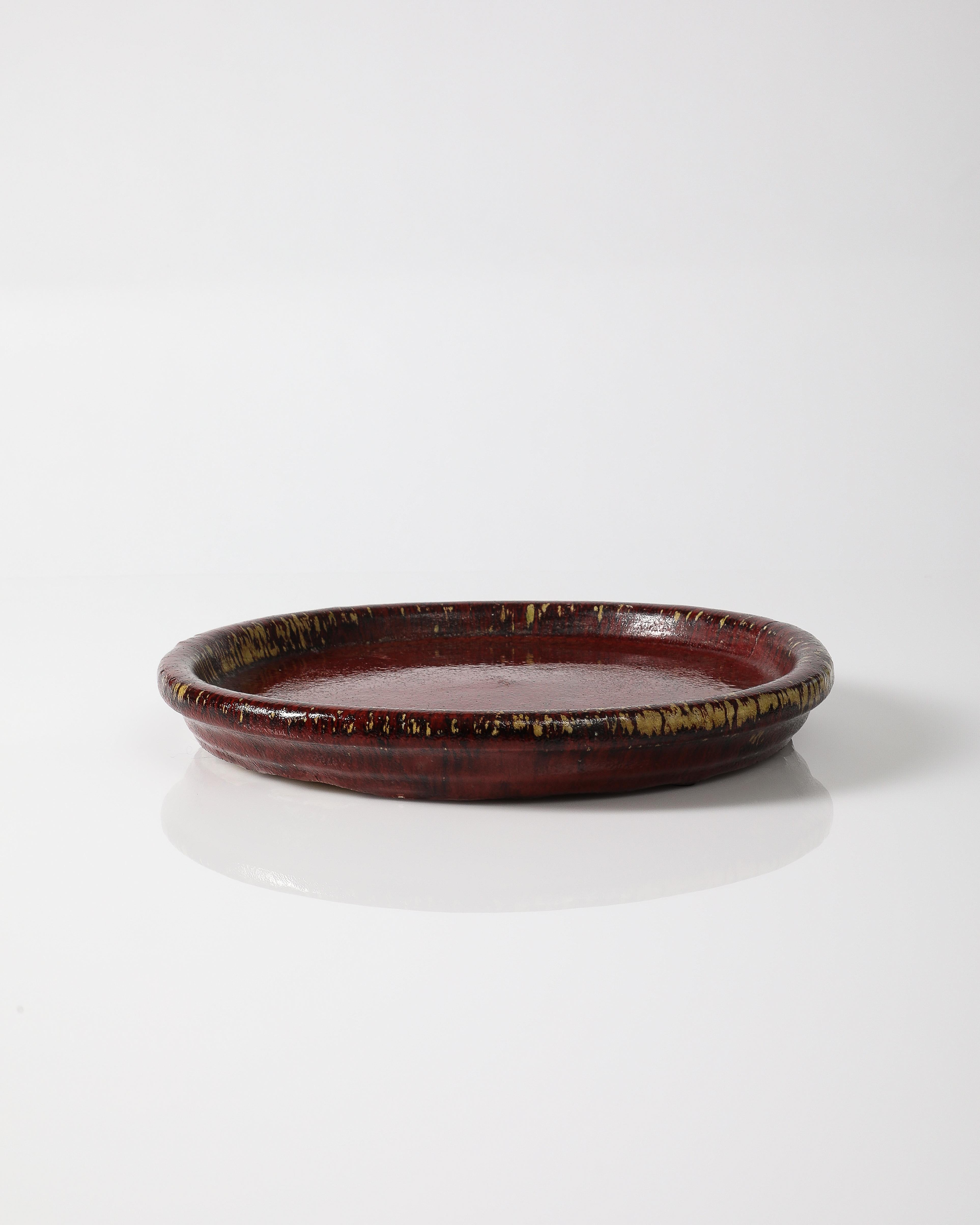 Svedese Piatto in ceramica smaltata di Hoganas, Svezia, 1960 ca. in vendita