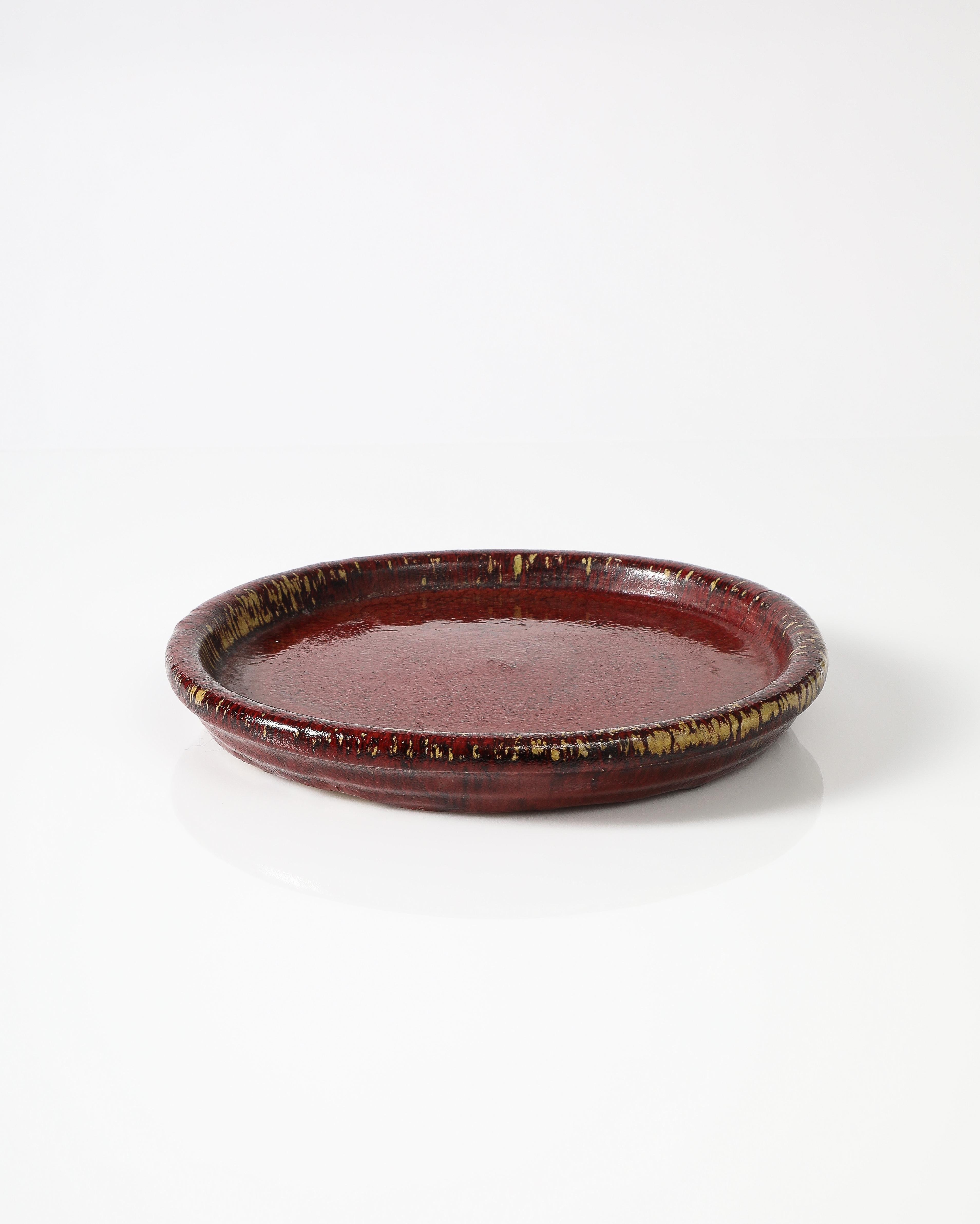 Piatto in ceramica smaltata di Hoganas, Svezia, 1960 ca. in vendita 2