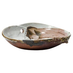 Glazed ceramic plate by Michel Lanos