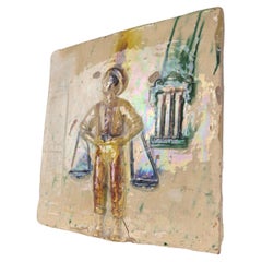 Glazed ceramic plate by Morillo Bros, Málaga, 1940s
