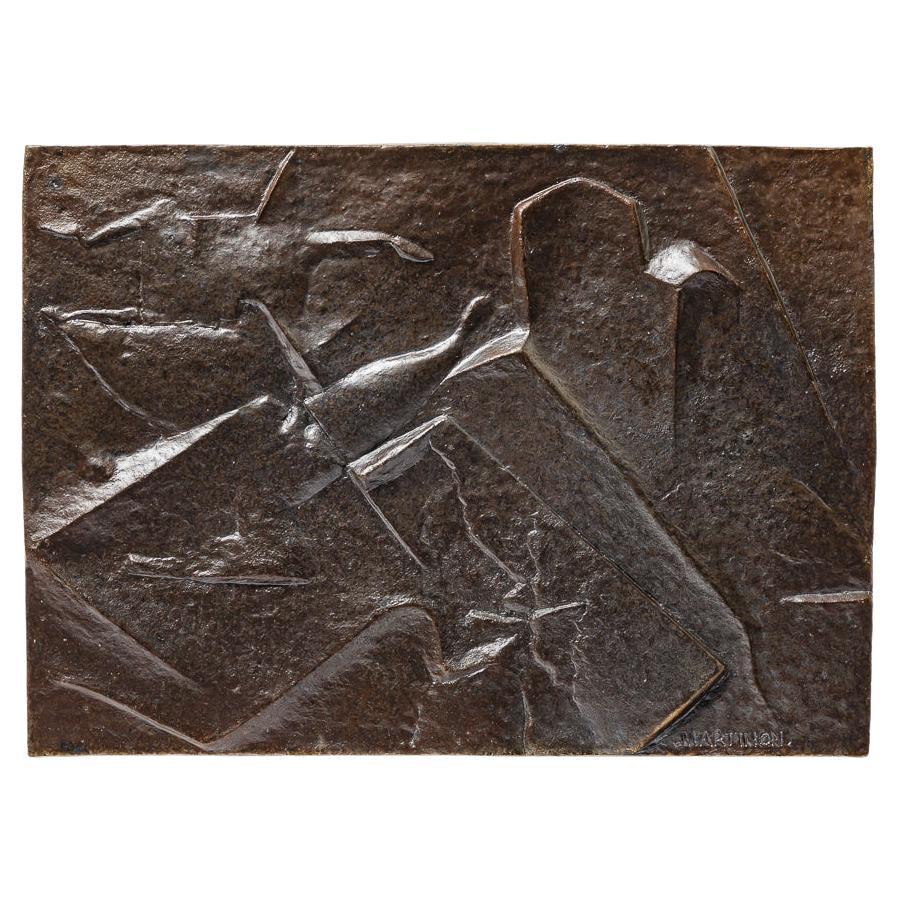 Glazed ceramic plate by Pierre Martinon, 1995.