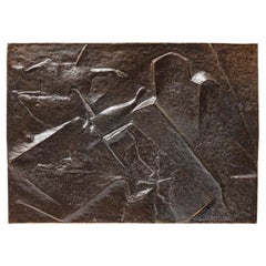 Glazed ceramic plate by Pierre Martinon, 1995.