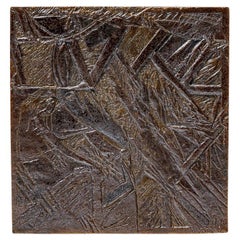 Glazed ceramic plate by Pierre Martinon, 1995.