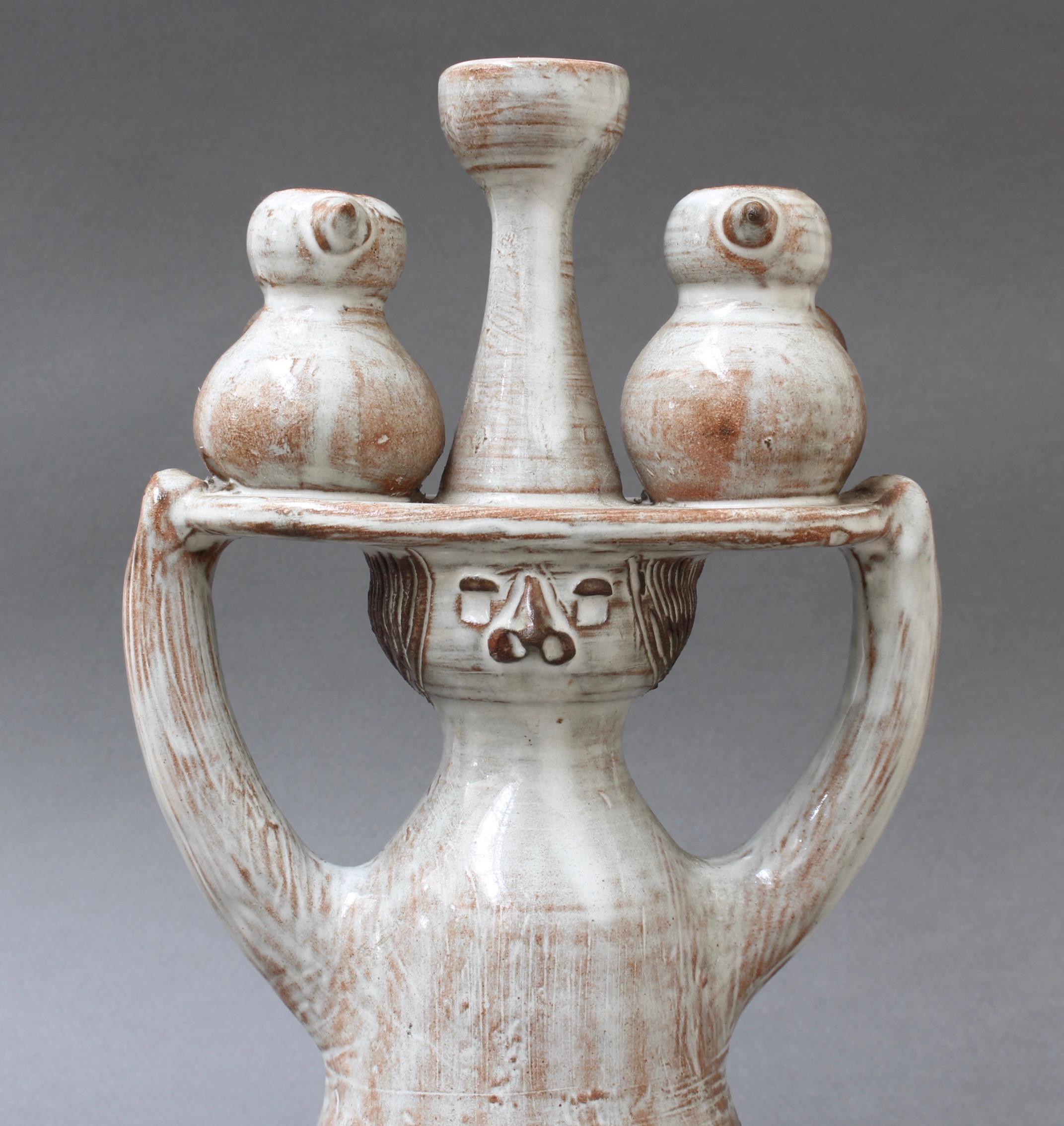 Porteuse de poterie en céramique émaillée de Jacques Pouchain / Atelier Dieulefit Bon état à London, GB