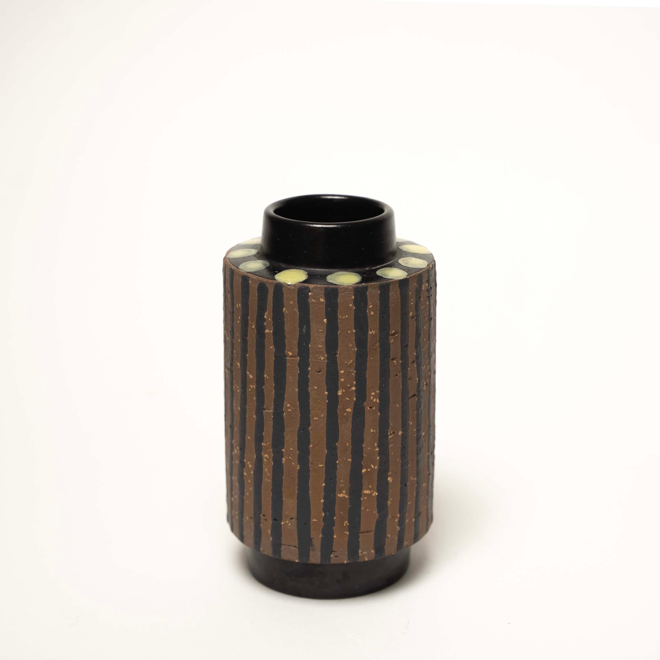 Mid-20th Century Glazed Ceramic “Ringo” Vase by Mari Simmulson for Upsala Ekeby, Sweden, c. 1965 For Sale