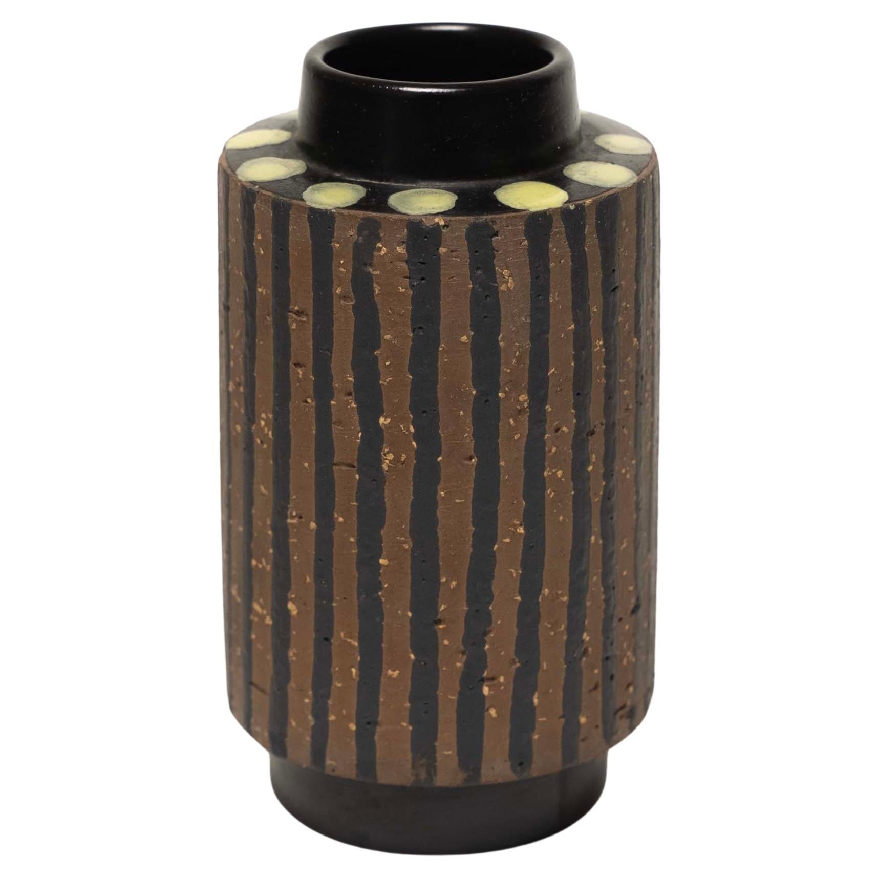 Glazed Ceramic “Ringo” Vase by Mari Simmulson for Upsala Ekeby, Sweden, c. 1965 For Sale