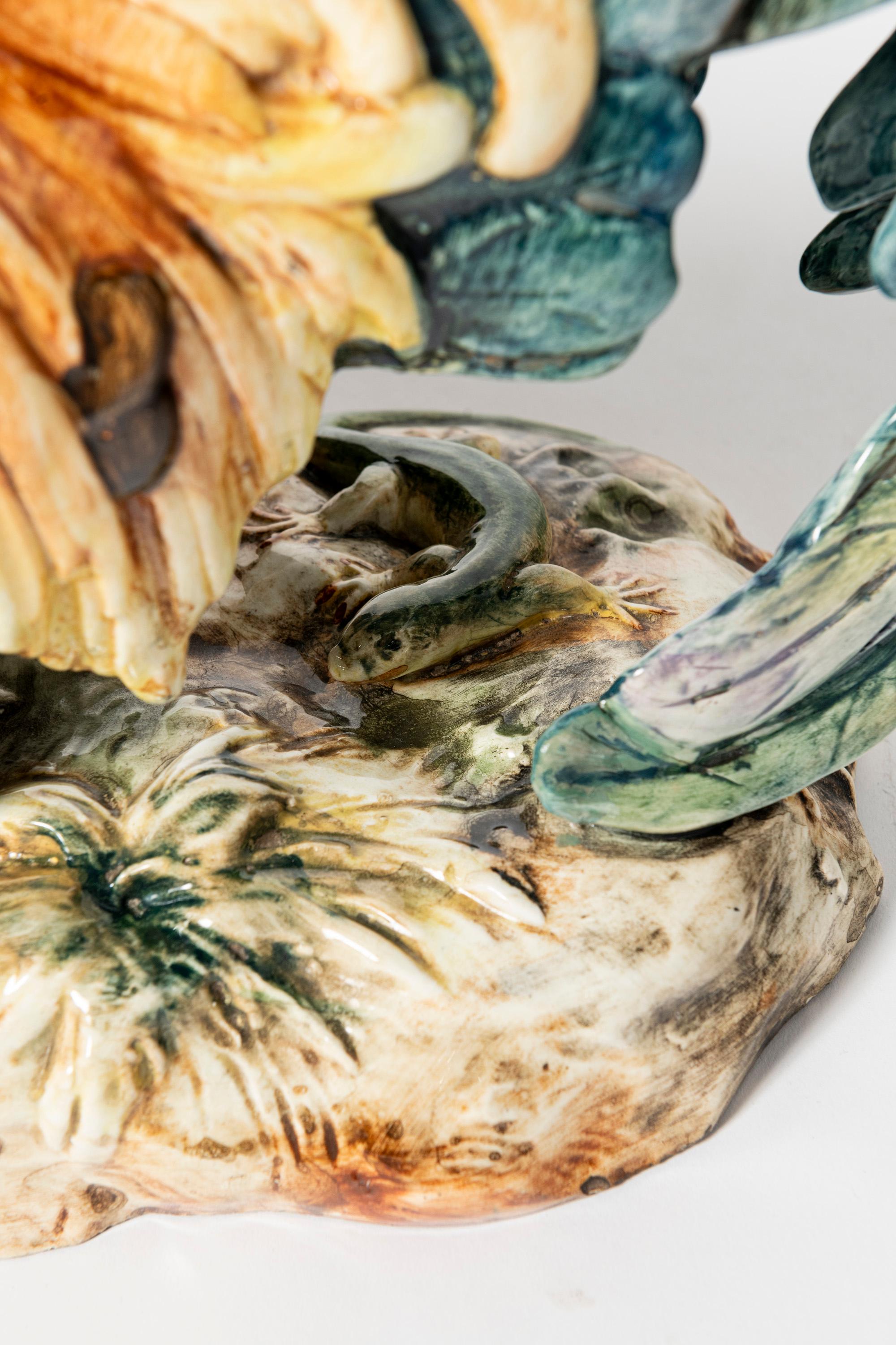 Coq en céramique émaillée. Tchèque, début du XXe siècle. en vente 1