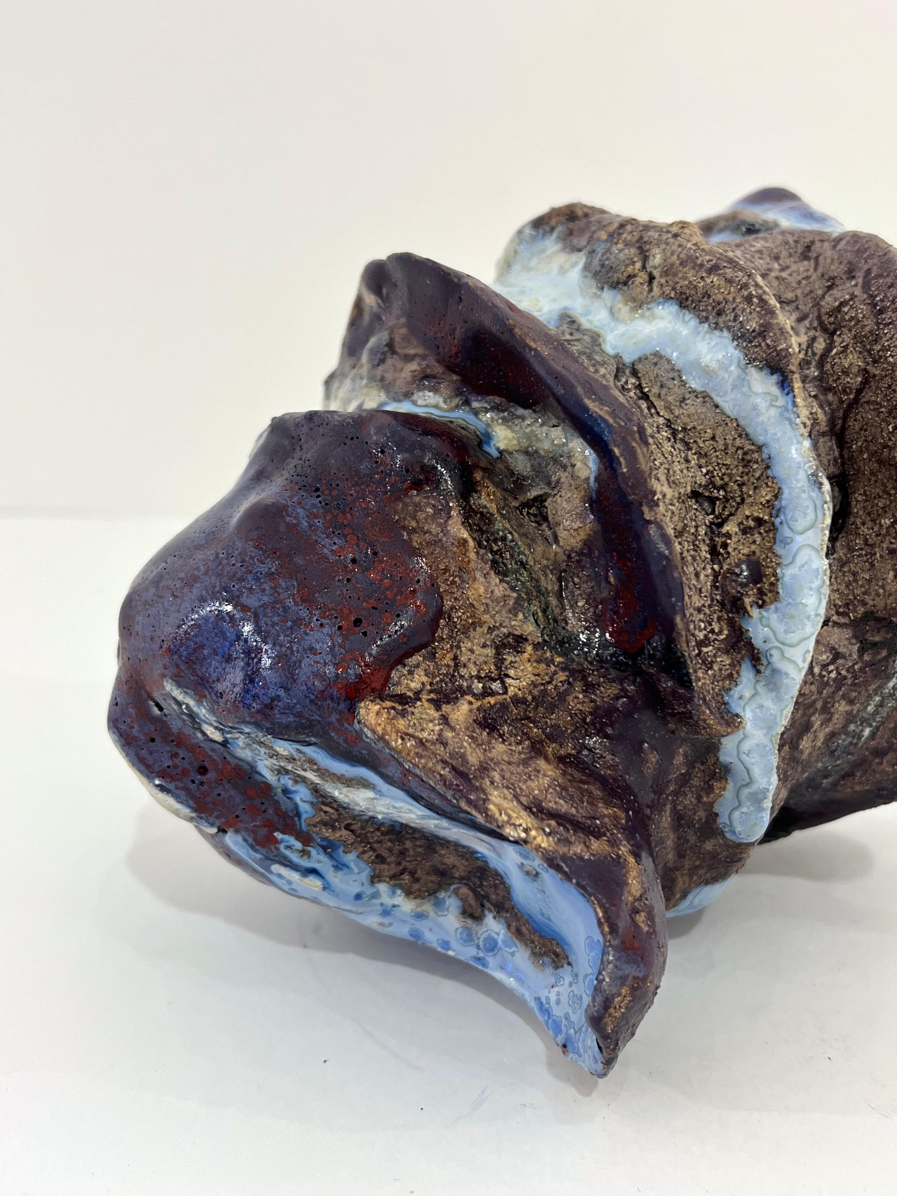 Vaso piccolo scultoreo in ceramica smaltata di Henrik Folsgaard in vendita 1