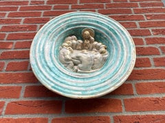 Glazed Ceramic & Sculptural Wall Dish Christ Last Supper Vally Wieselthier Style