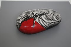 Glazed Ceramic Sculpture Bread Model by Emilio Scanavino Numbered and Signed