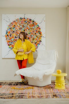 glazed ceramic side table/coffee table/stool