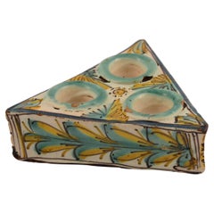 Antique Glazed ceramic spice rack. Talavera de la Reina, 18th century. 