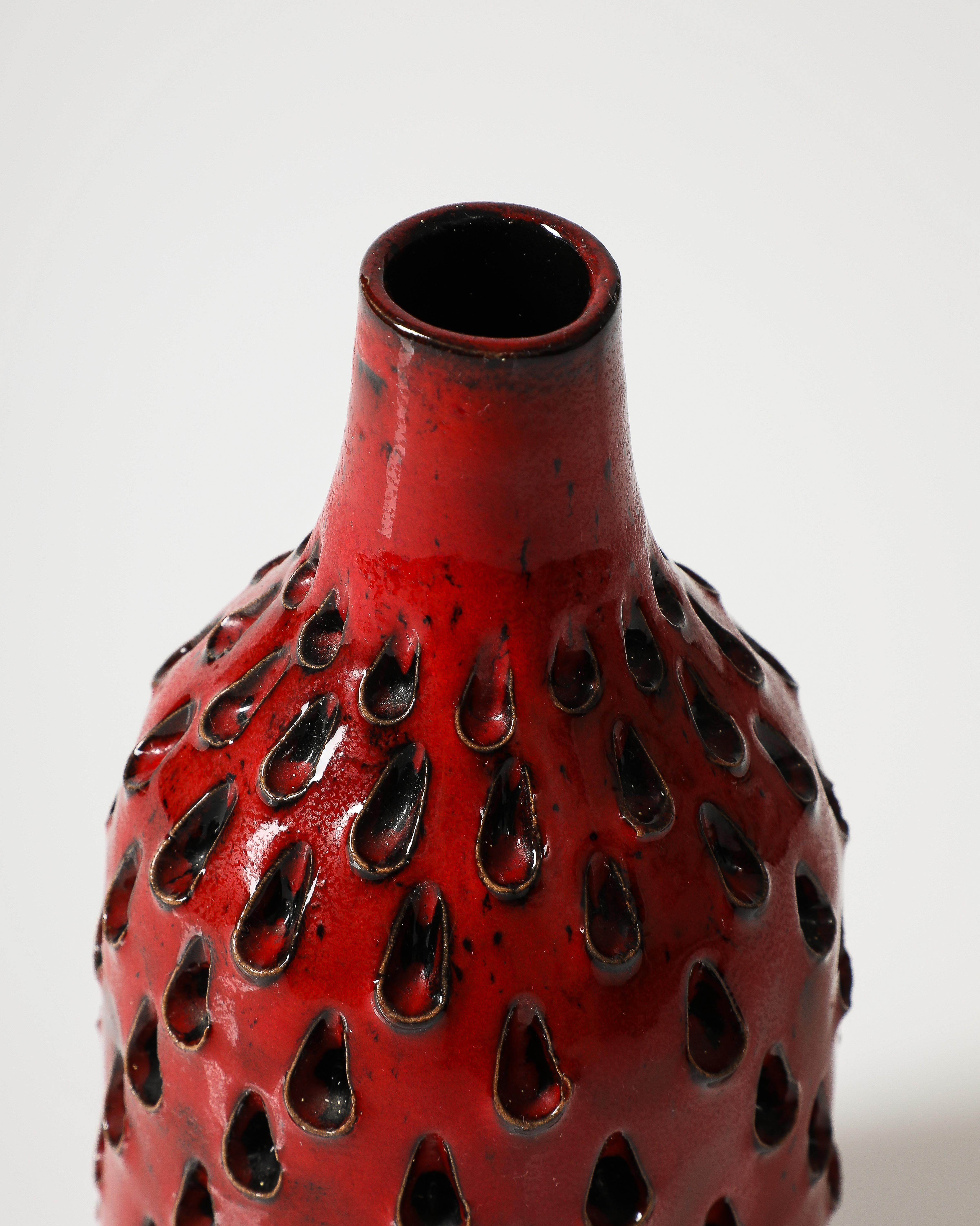 Glazed Ceramic Studio Vase by Fratelli Fanciulacci, Italy, c. 1960 5