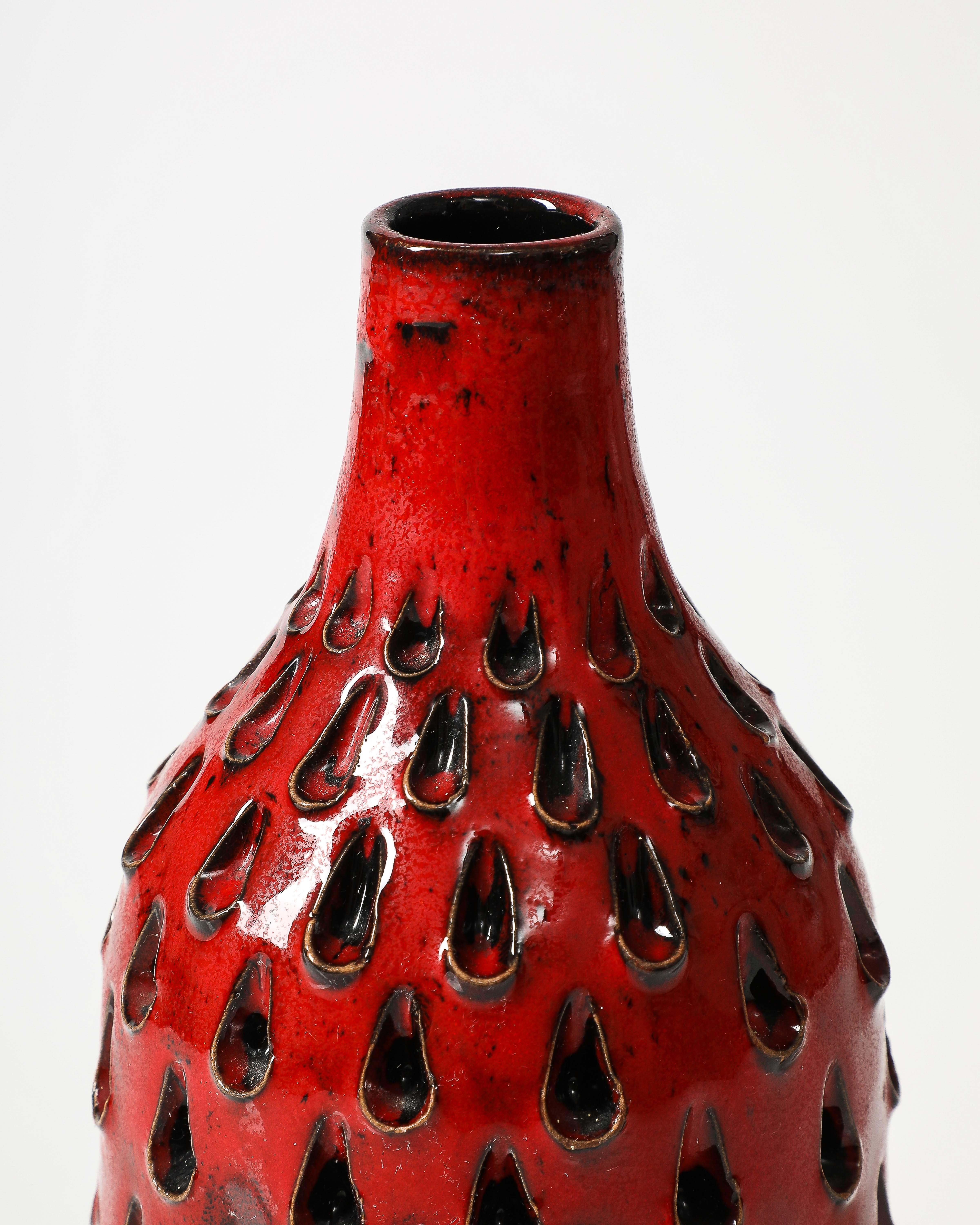 Glazed Ceramic Studio Vase by Fratelli Fanciulacci, Italy, c. 1960 6