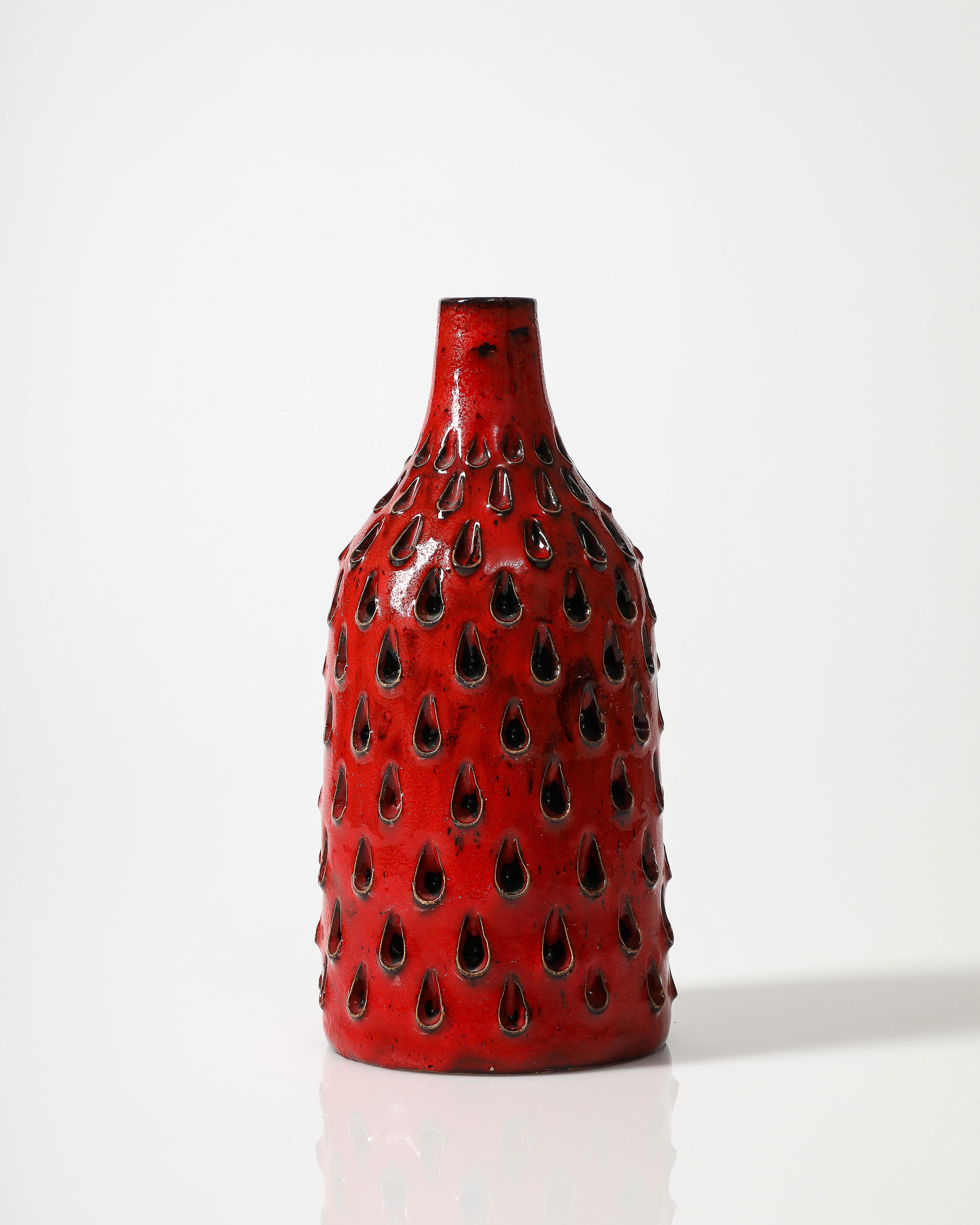 Italian Glazed Ceramic Studio Vase by Fratelli Fanciulacci, Italy, c. 1960