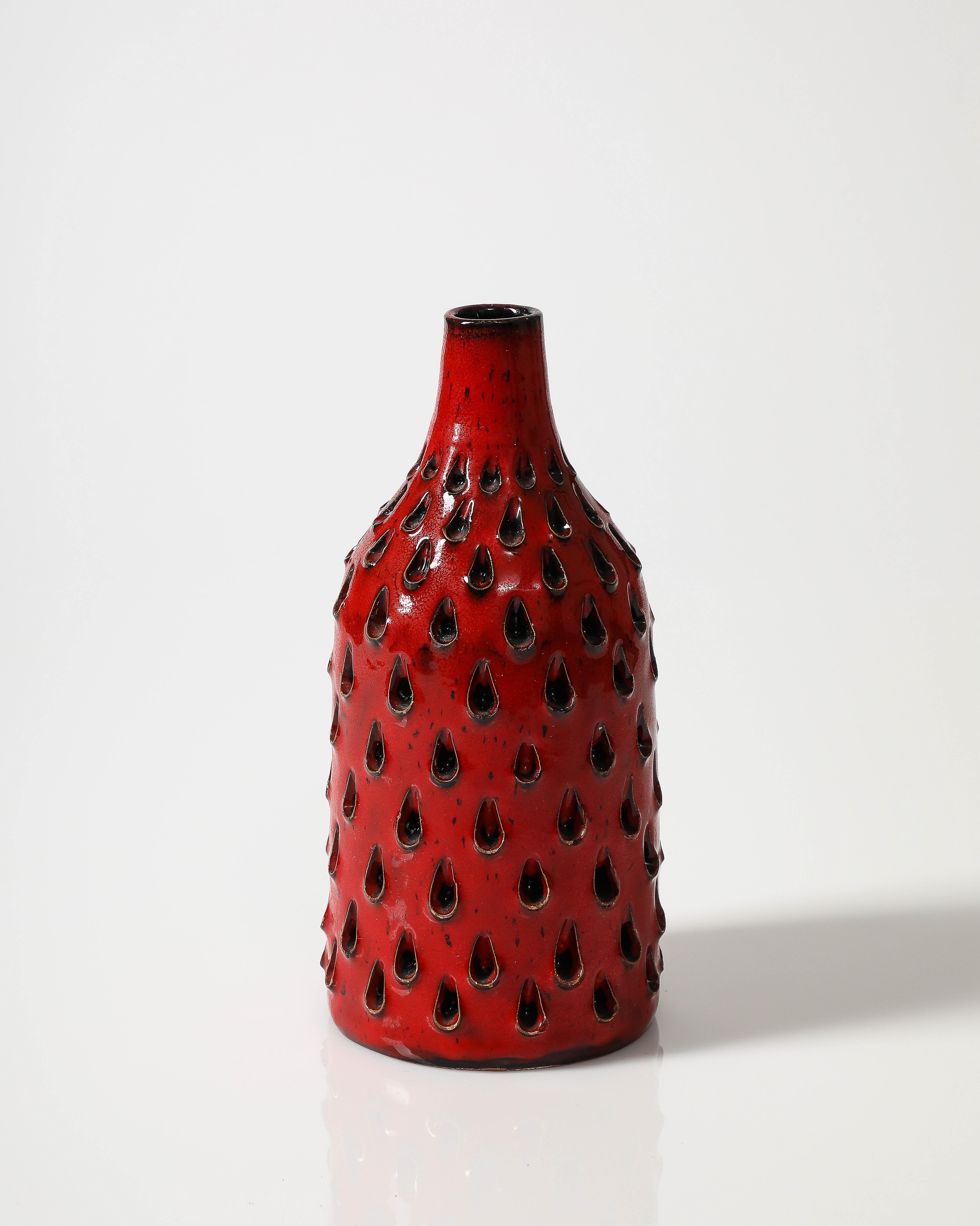 Glazed Ceramic Studio Vase by Fratelli Fanciulacci, Italy, c. 1960 1