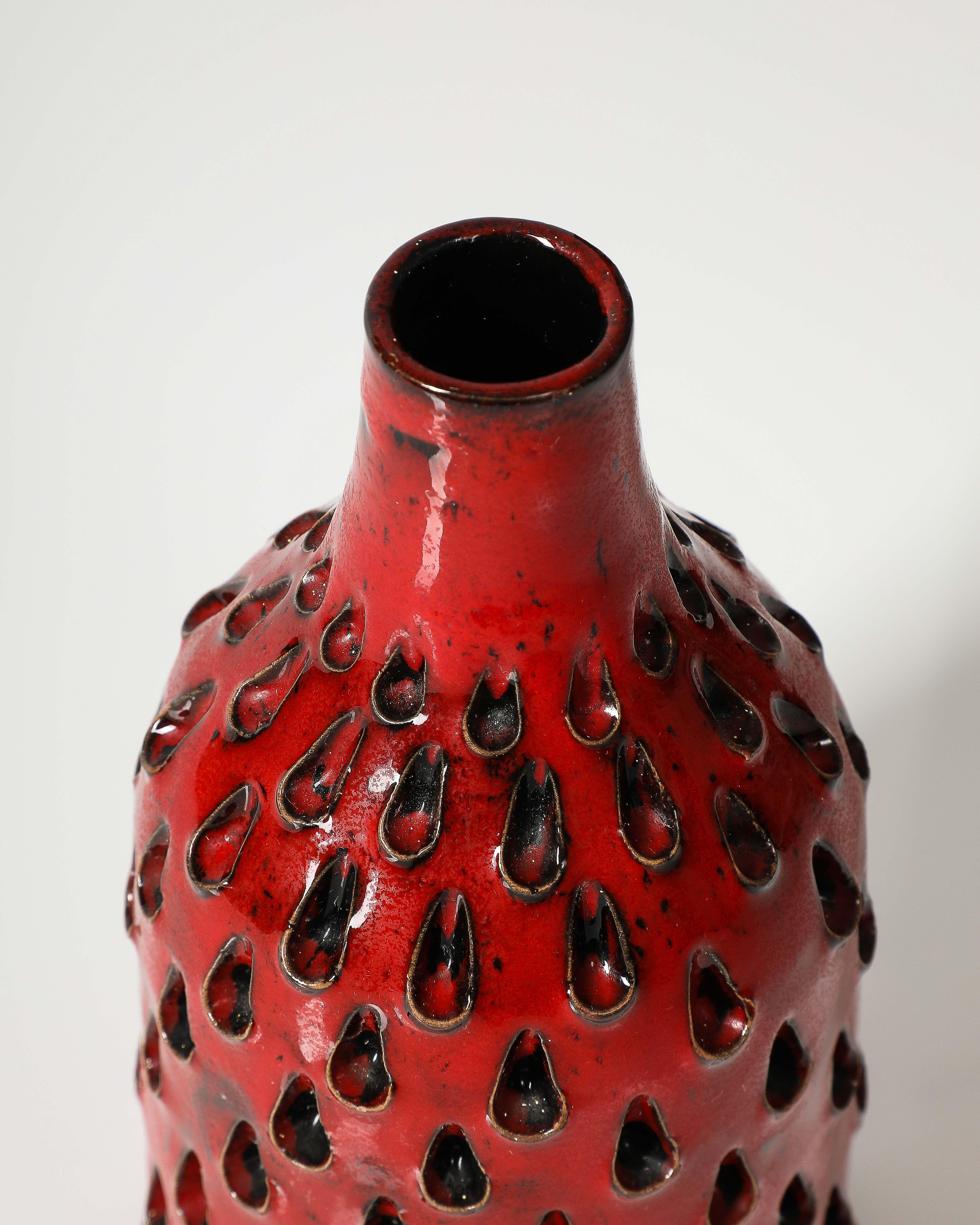 Glazed Ceramic Studio Vase by Fratelli Fanciulacci, Italy, c. 1960 4