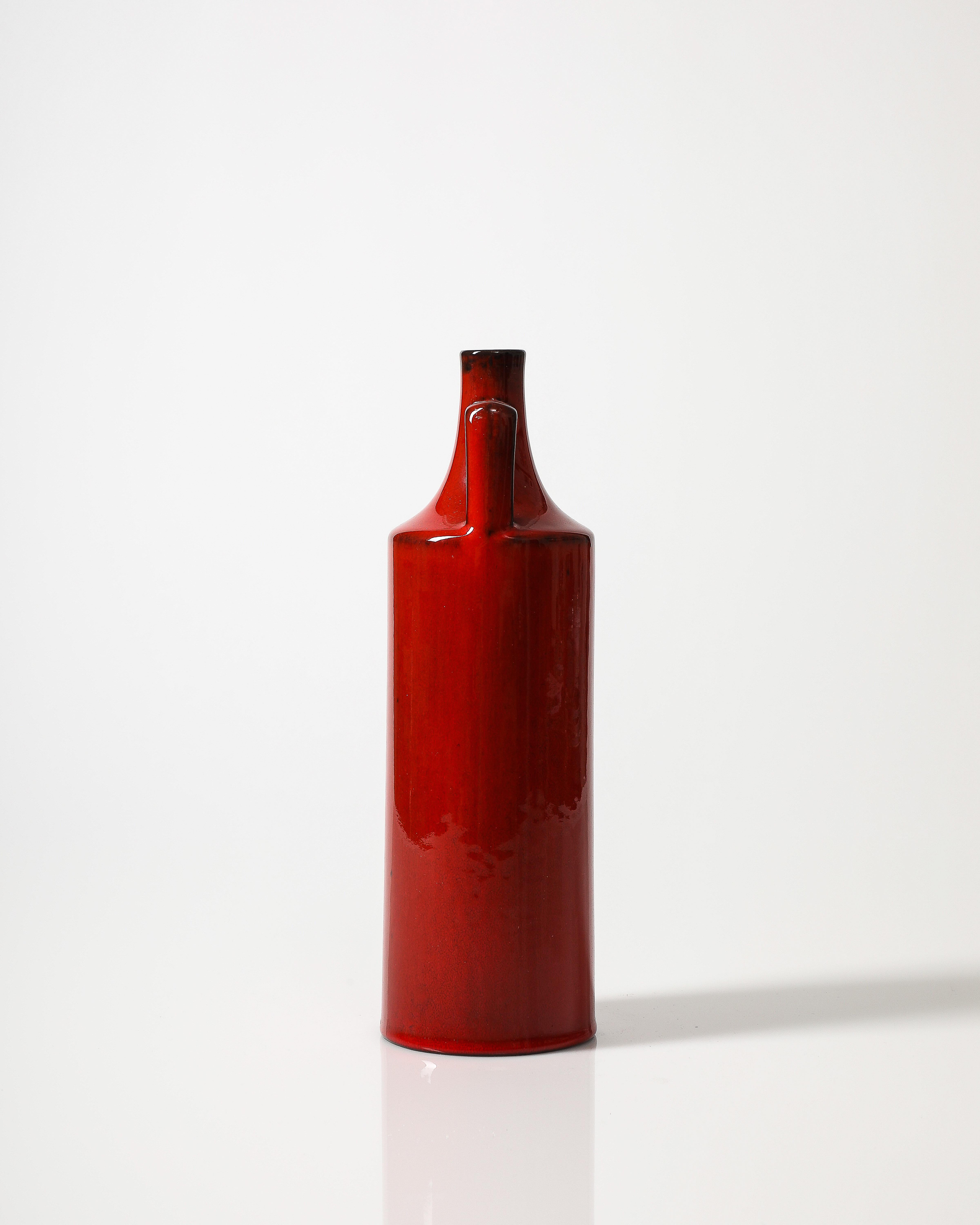 Vernissé Vase Studio en céramique émaillée, Allemagne, c. 1950 en vente