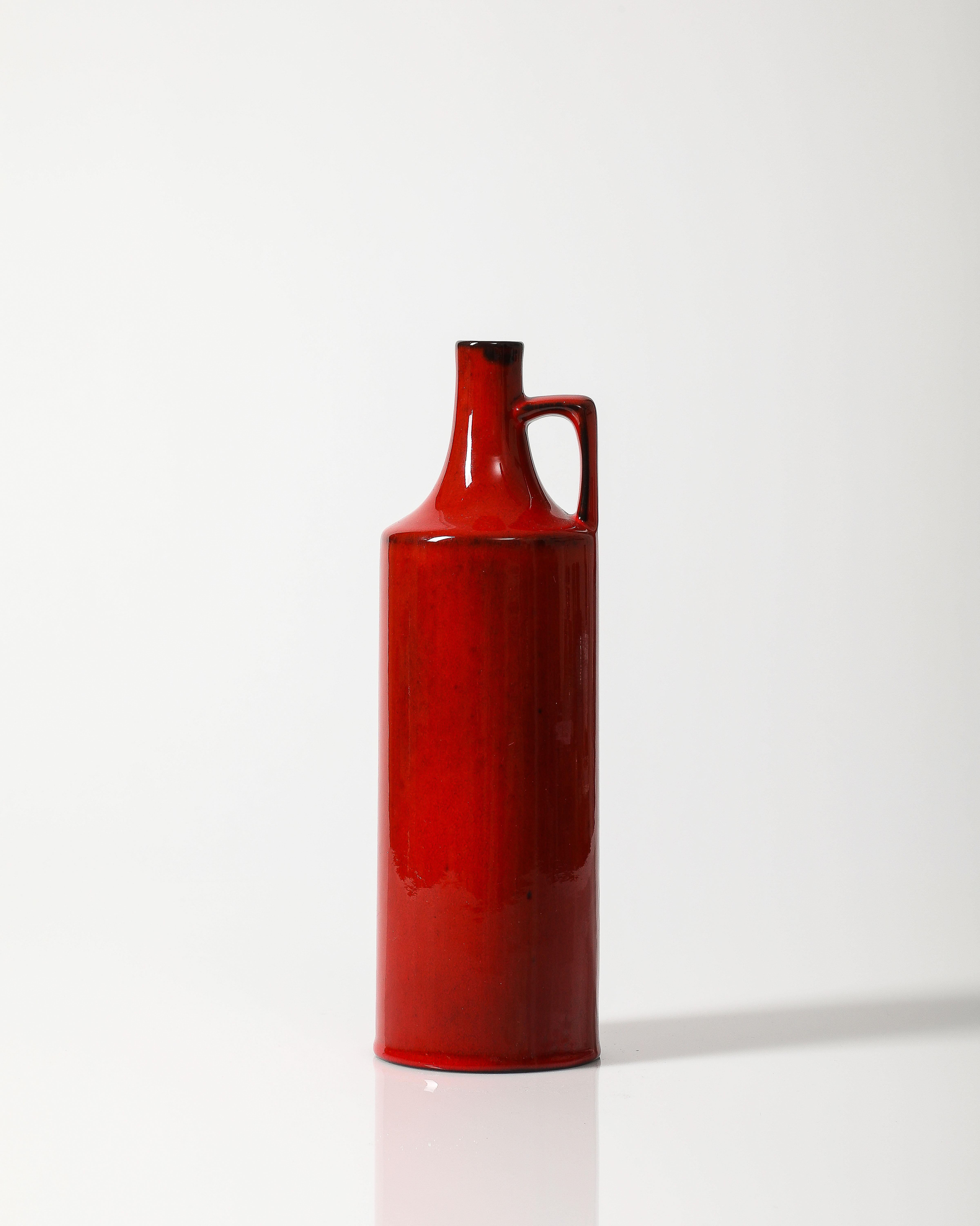 Milieu du XXe siècle Vase Studio en céramique émaillée, Allemagne, c. 1950 en vente