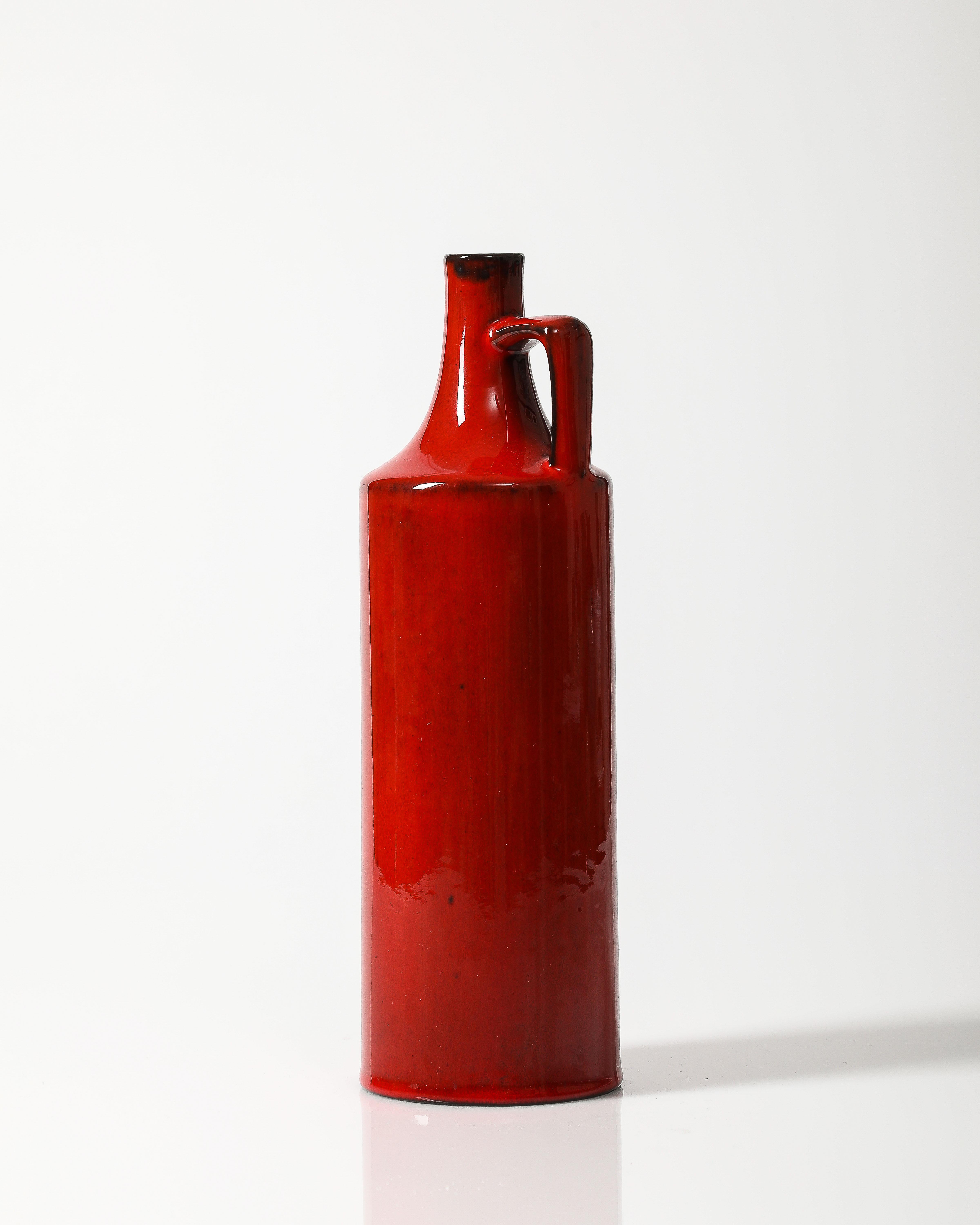 Céramique Vase Studio en céramique émaillée, Allemagne, c. 1950 en vente