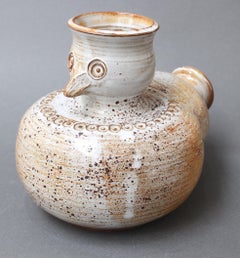 Vaso per uccelli stilizzati in ceramica smaltata di Dominique Pouchain, anni '80 circa