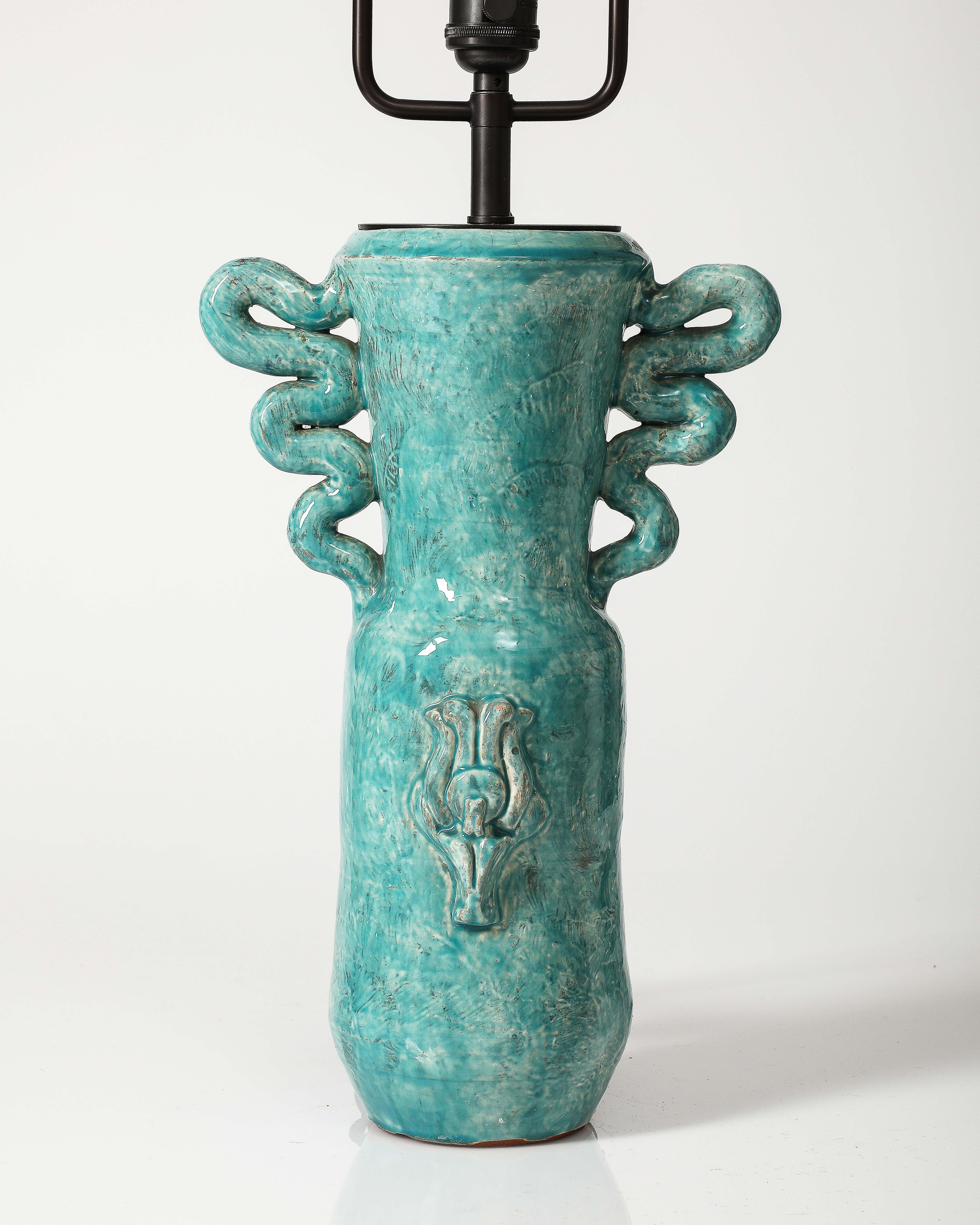 Mesa de cerámica esmaltada Lamo de Boris Kassianoff, Francia, c. 1970 en venta 4