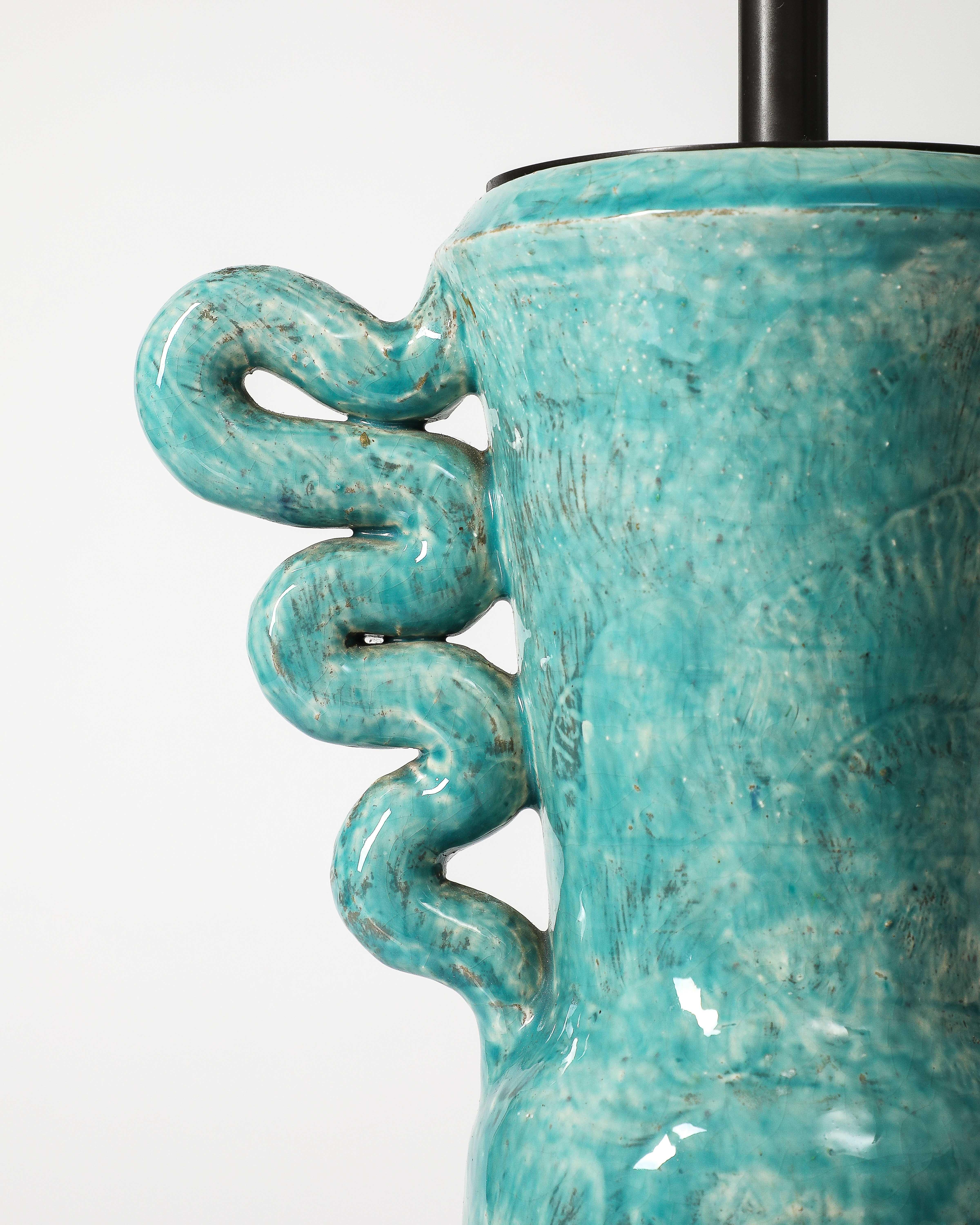 Mesa de cerámica esmaltada Lamo de Boris Kassianoff, Francia, c. 1970 en venta 5