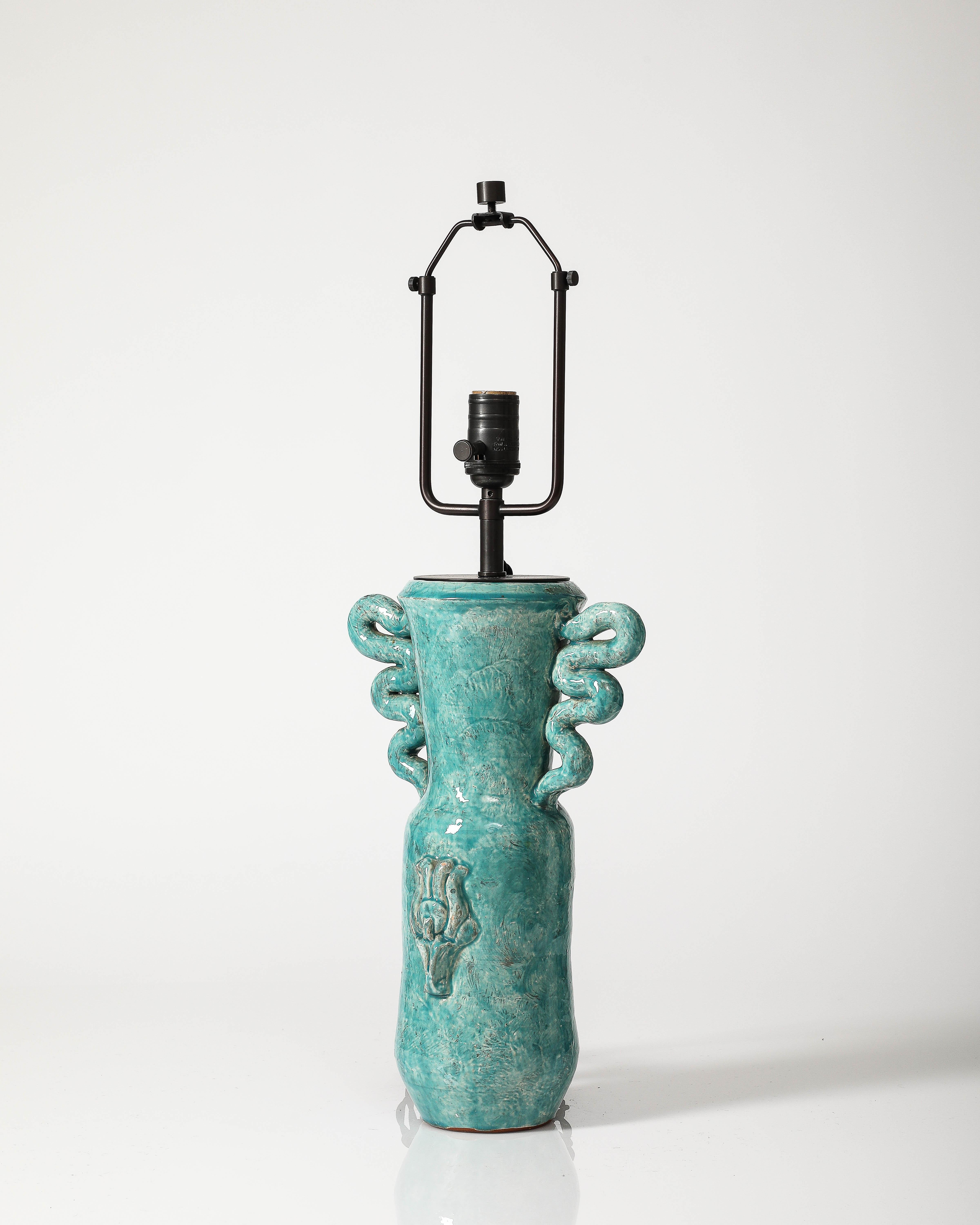 Mesa de cerámica esmaltada Lamo de Boris Kassianoff, Francia, c. 1970 Glaseado en venta