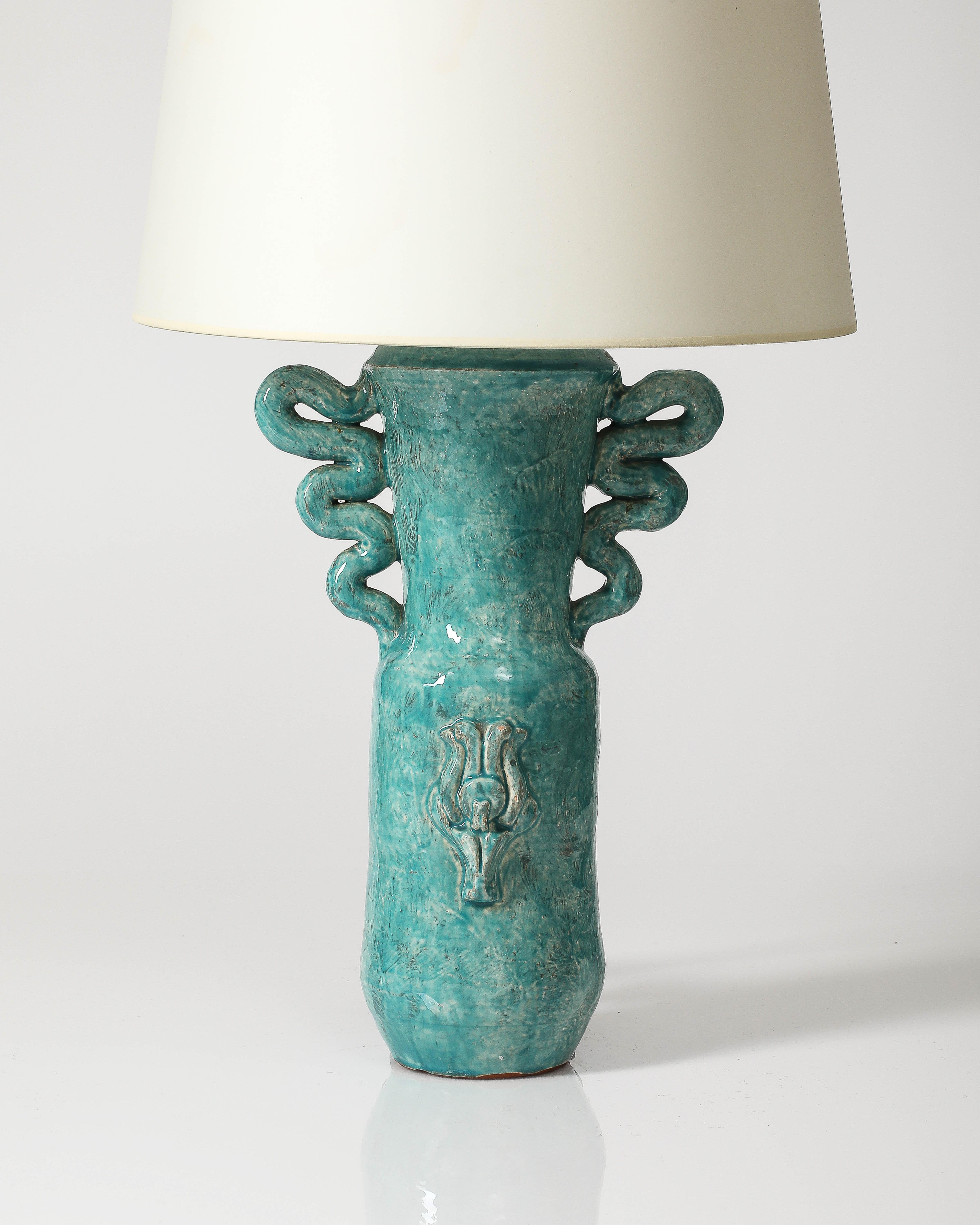 Mesa de cerámica esmaltada Lamo de Boris Kassianoff, Francia, c. 1970 en venta 1
