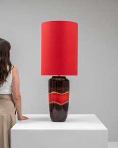 Glazed Ceramic Table Lamp, 20th Century, German Design, Vintage Style