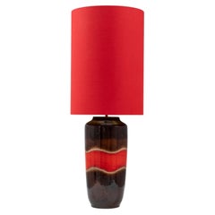 Glazed Ceramic Table Lamp, 20th Century, German Design, Vintage Style