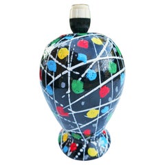 Glazed ceramic table lamp attributed to the Fanciullacci Brothers