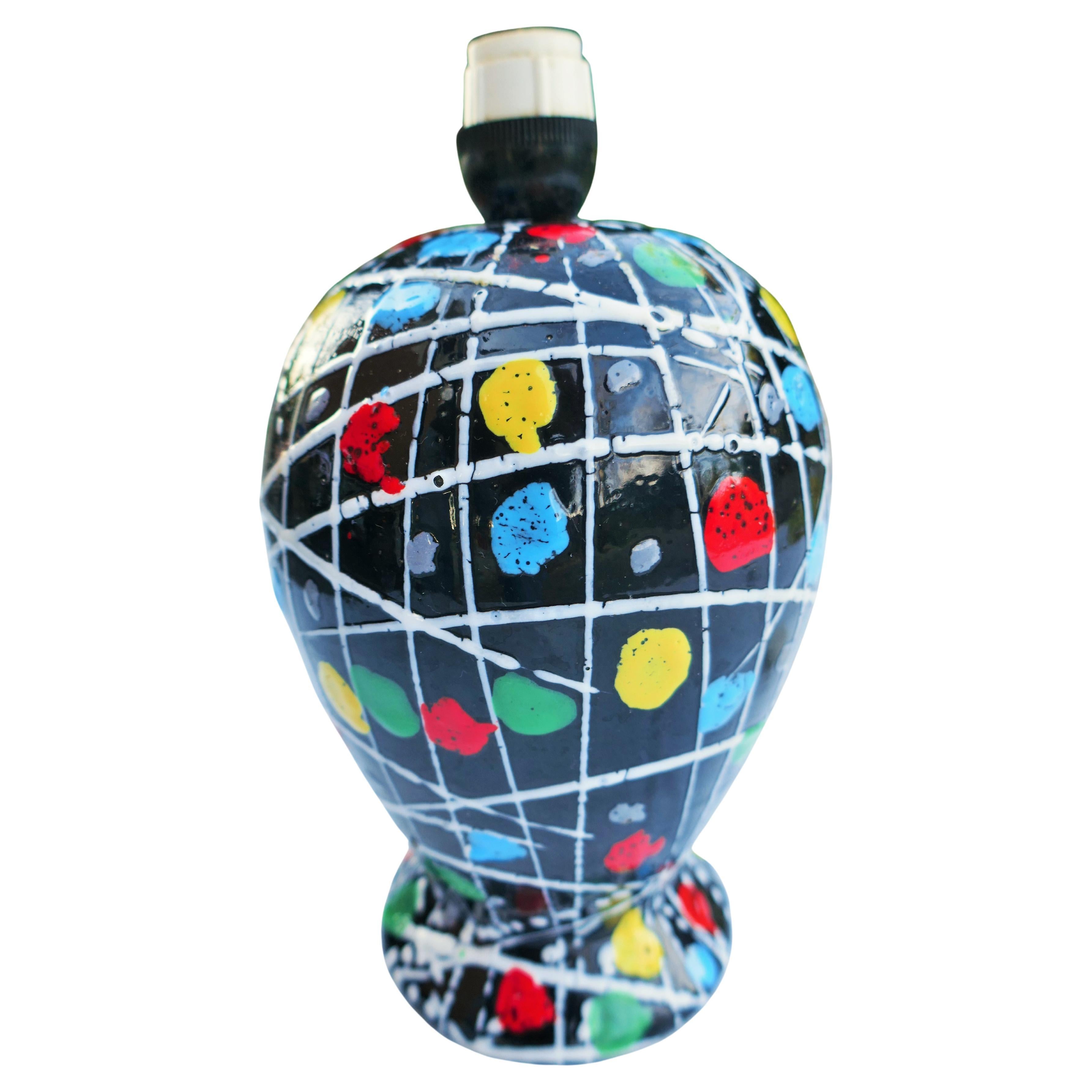 Glazed ceramic table lamp attributed to the Fanciullacci Brothers in vendita