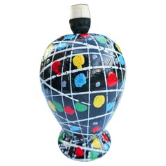 Glazed ceramic table lamp attributed to the Fanciullacci Brothers