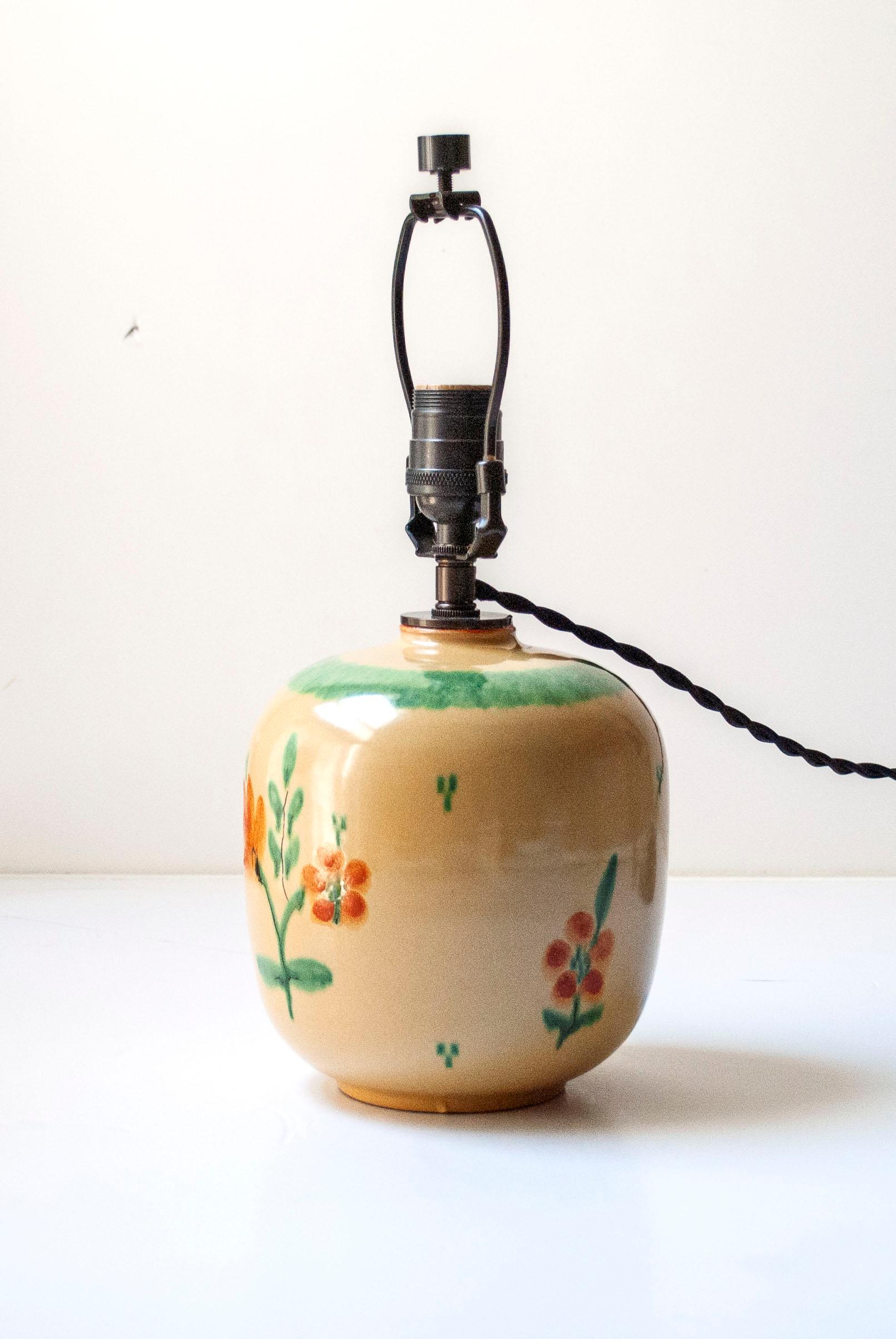 Lampe de table en céramique émaillée par Anna-Lisa Thomson pour Upsala Ekeby, Suède, c. 1940 en vente 4