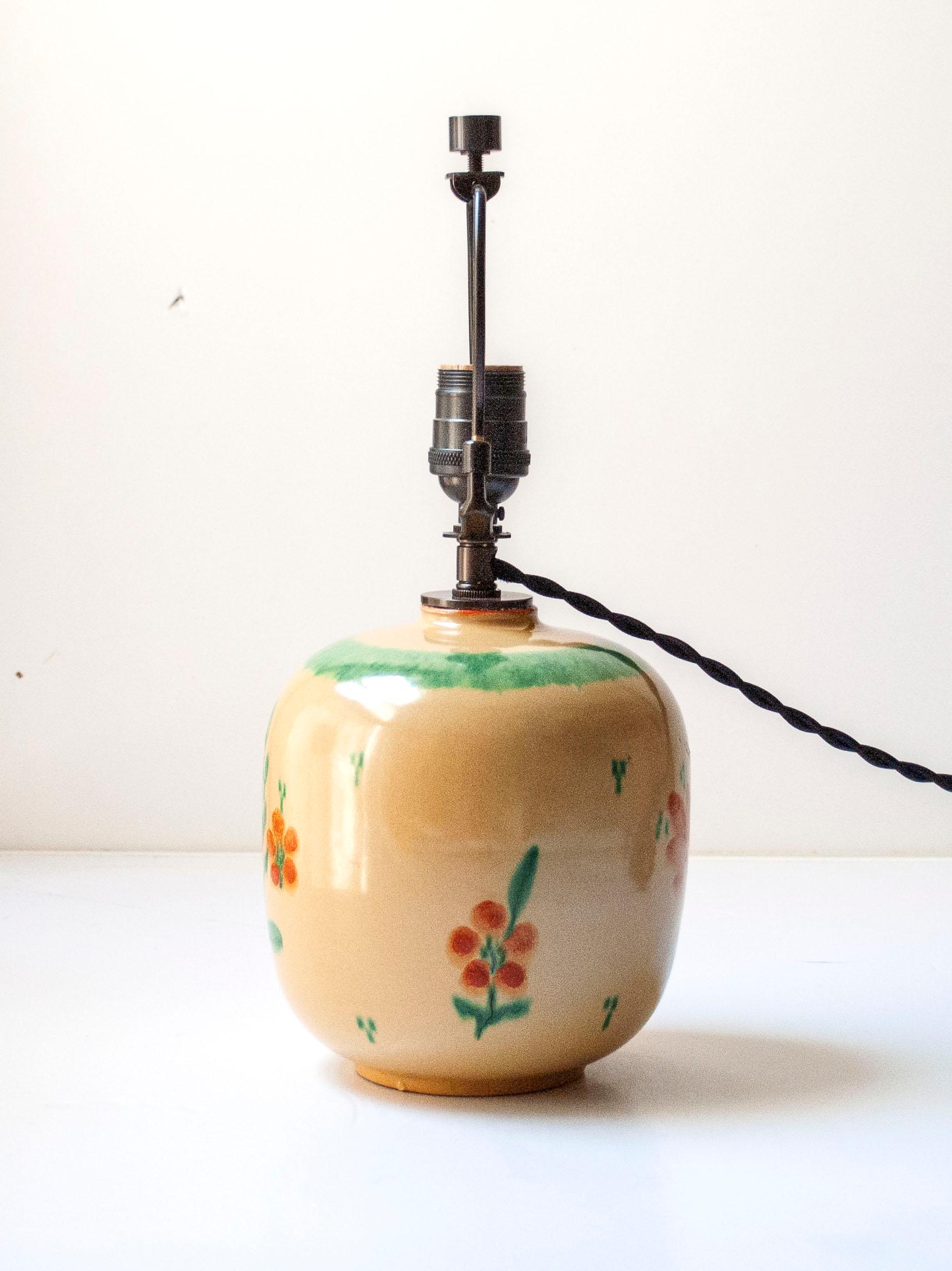 Lampe de table en céramique émaillée par Anna-Lisa Thomson pour Upsala Ekeby, Suède, c. 1940 en vente 5