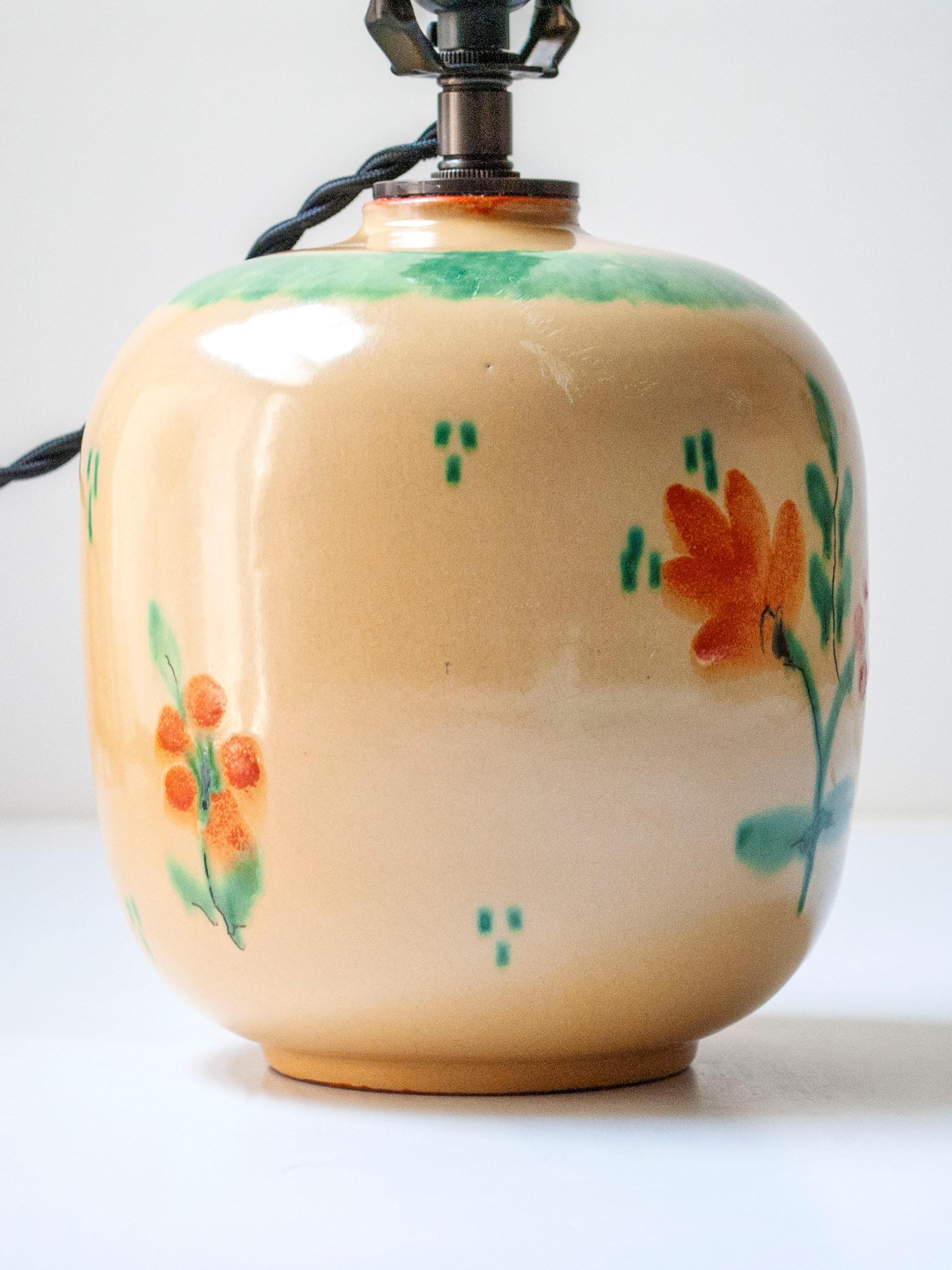 Lampe de table en céramique émaillée par Anna-Lisa Thomson pour Upsala Ekeby, Suède, c. 1940 en vente 8