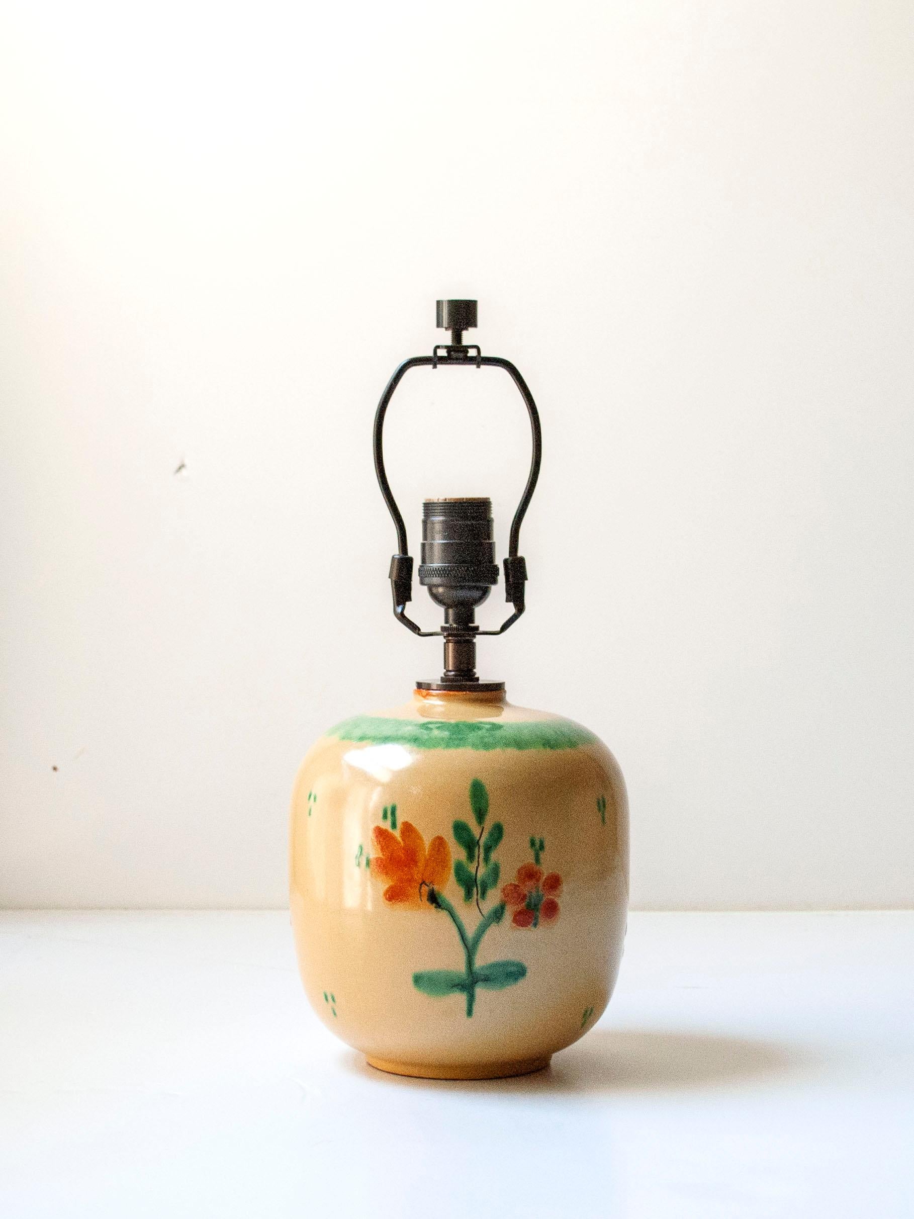 Vernissé Lampe de table en céramique émaillée par Anna-Lisa Thomson pour Upsala Ekeby, Suède, c. 1940 en vente