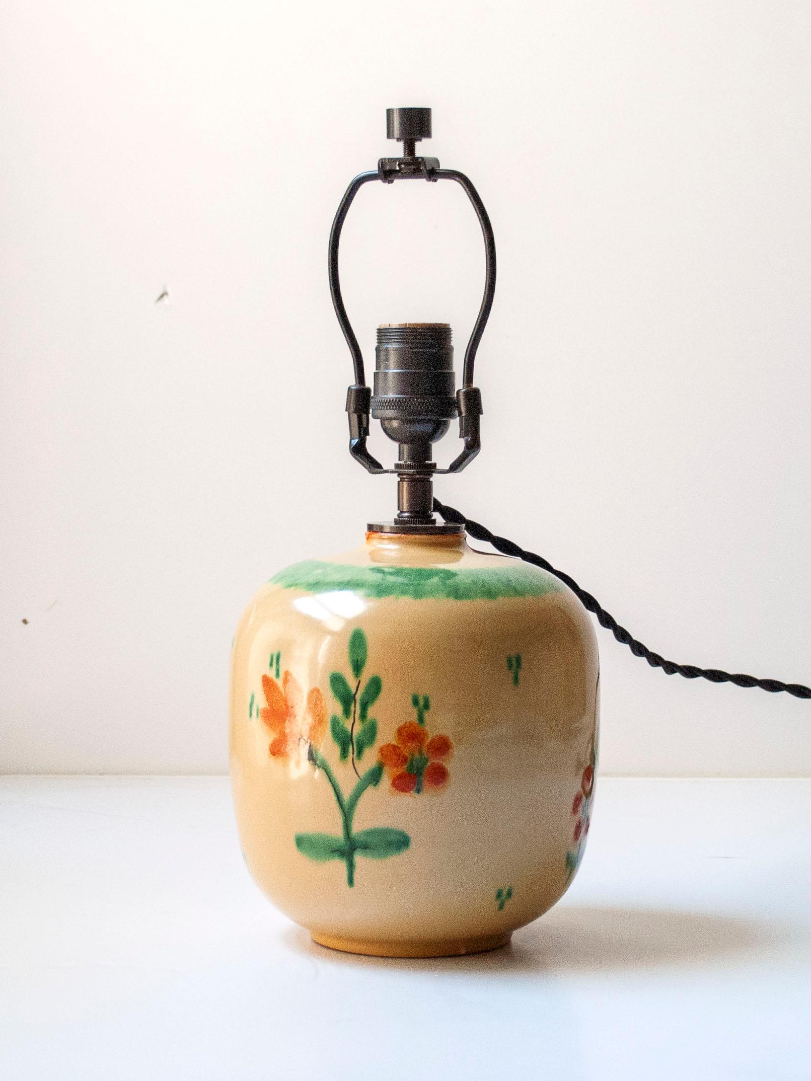 Céramique Lampe de table en céramique émaillée par Anna-Lisa Thomson pour Upsala Ekeby, Suède, c. 1940 en vente