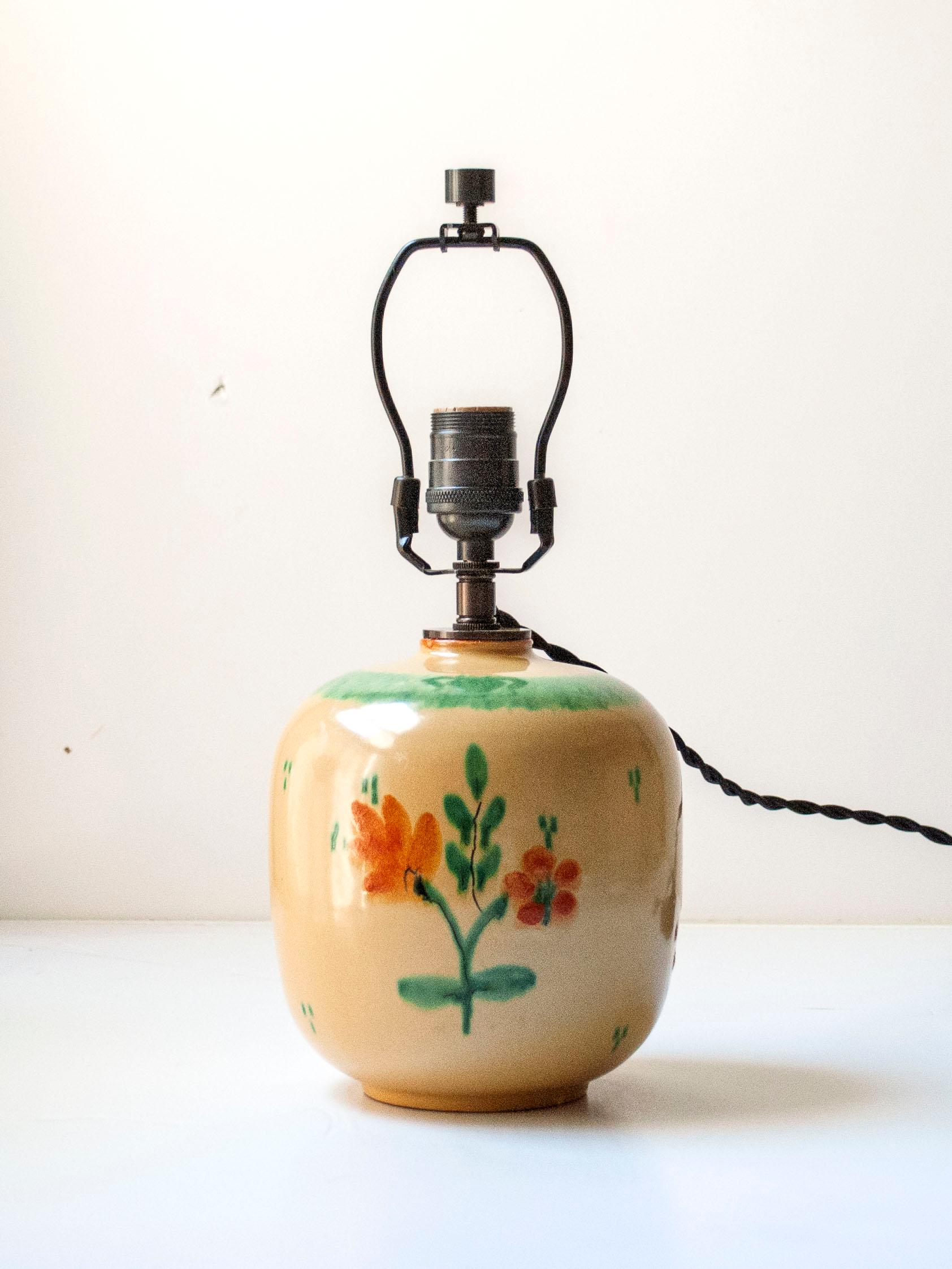 Lampe de table en céramique émaillée par Anna-Lisa Thomson pour Upsala Ekeby, Suède, c. 1940 en vente 1