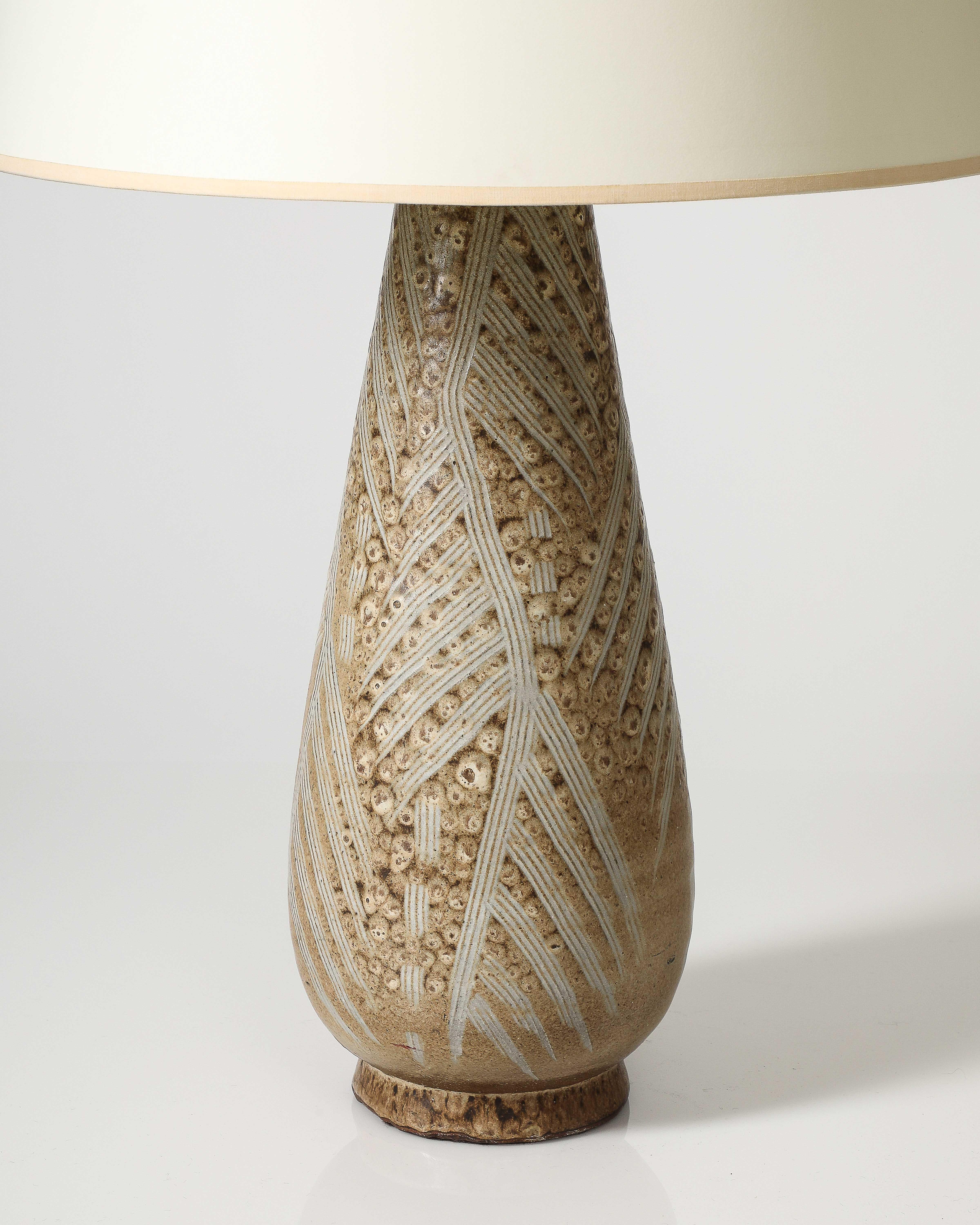 Glazed Ceramic Table Lamp by Design Technics, United States, c. 1960 For Sale 7