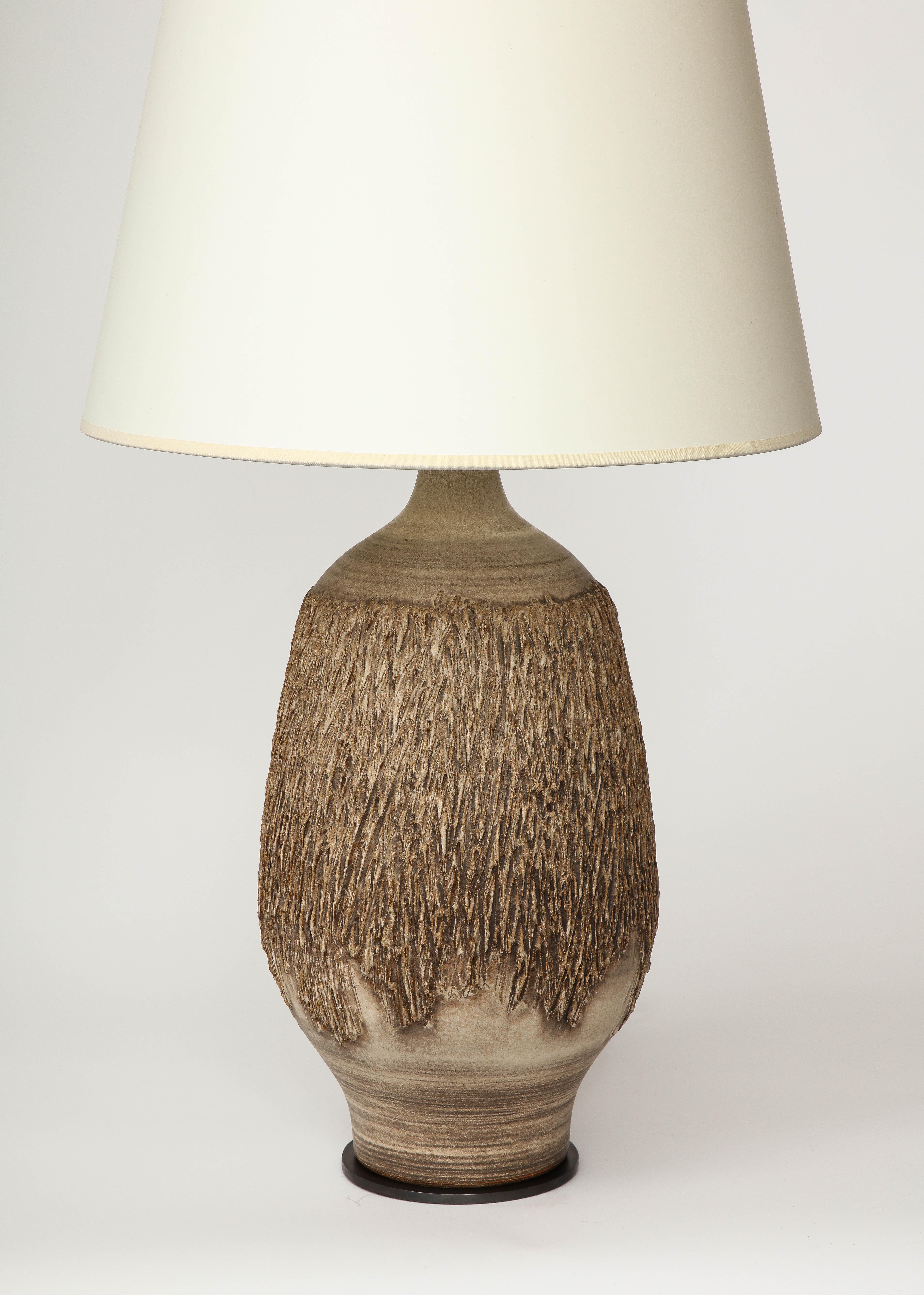 American Glazed Ceramic Table Lamp by Design Technics, United States, c. 1960 For Sale