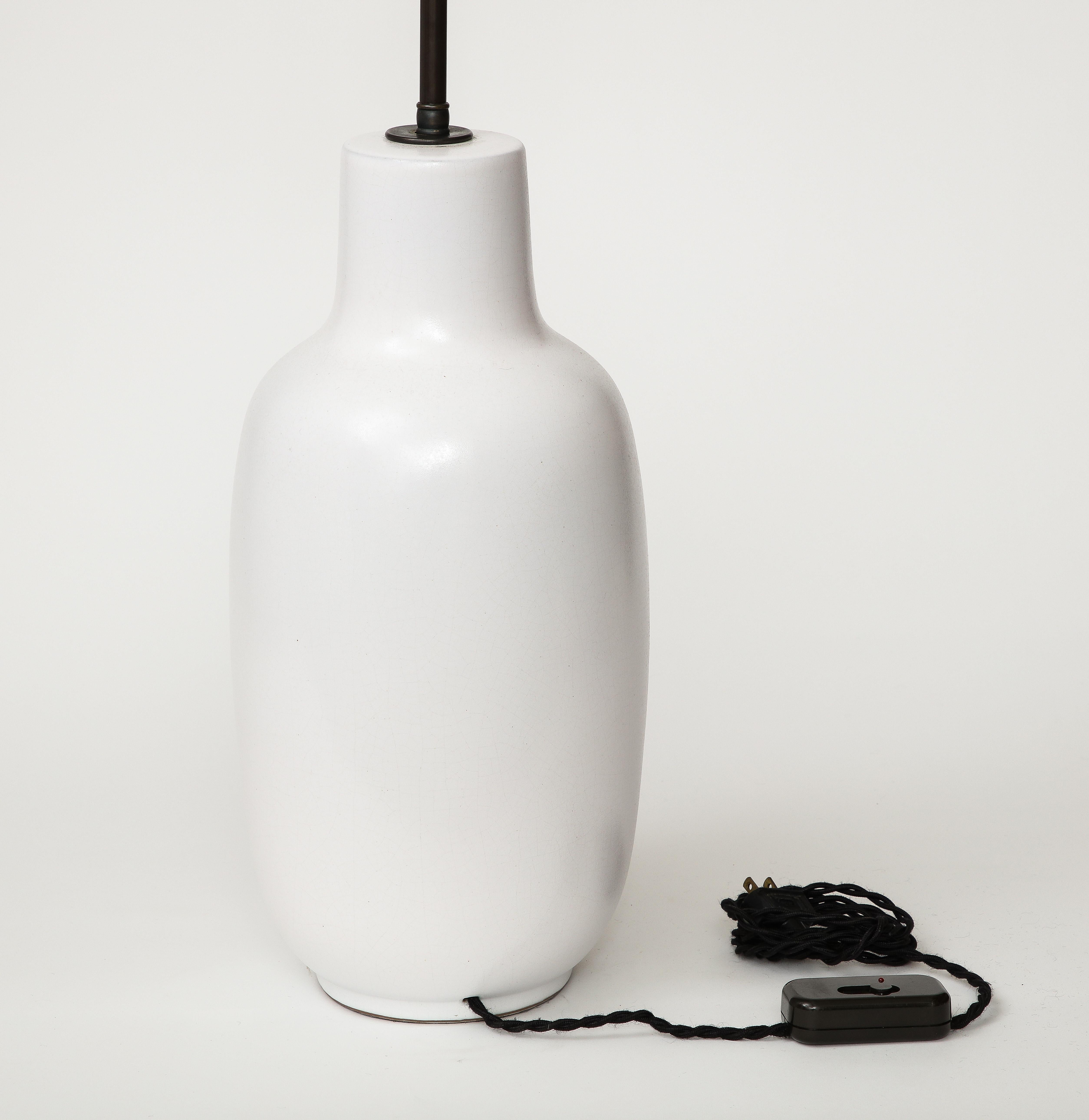Modern Glazed Ceramic Table Lamp by Design Technics, United States, c. 1960 For Sale