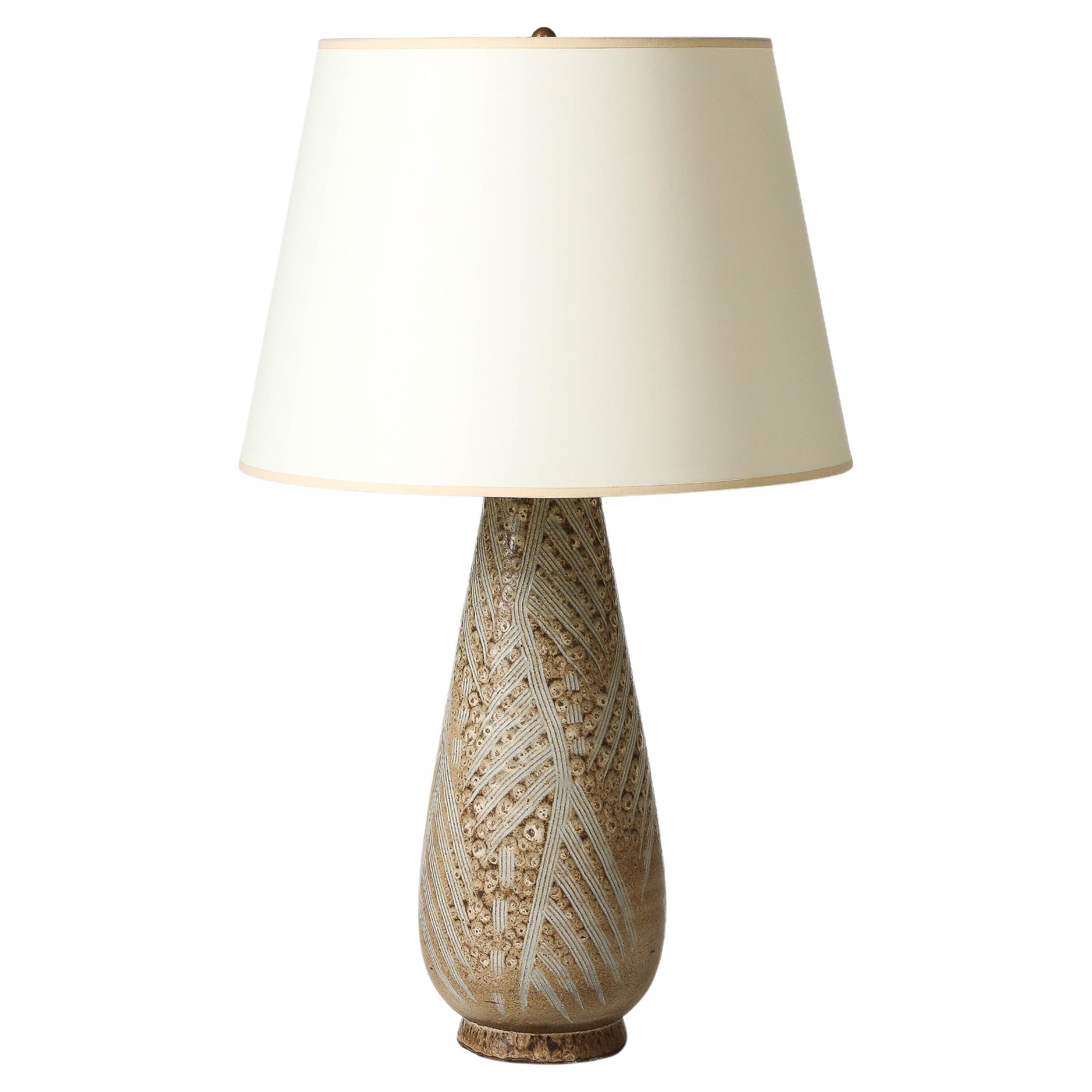 Glazed Ceramic Table Lamp by Design Technics, United States, c. 1960 For Sale