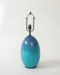Glazed Ceramic Table Lamp by Gabriel Musarra, France, c. 1950