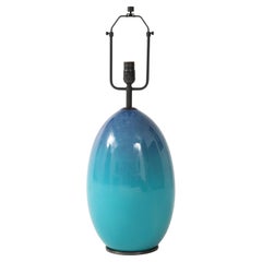 Lampada da tavolo in ceramica smaltata di Gabriel Musarra, Francia, 1950 ca.